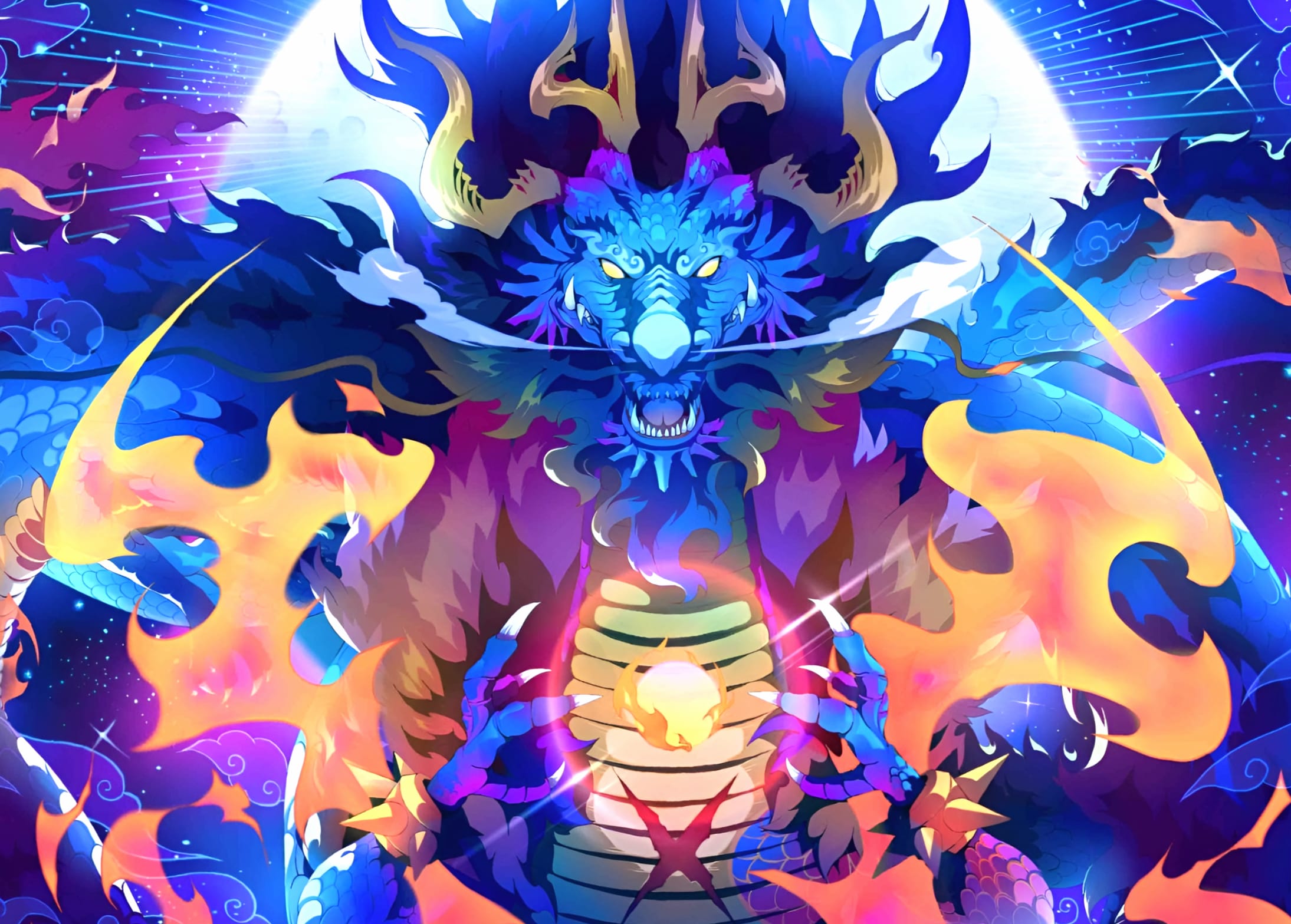 Anime One Piece Kaido (One Piece) at 1024 x 1024 iPad size wallpapers HD quality