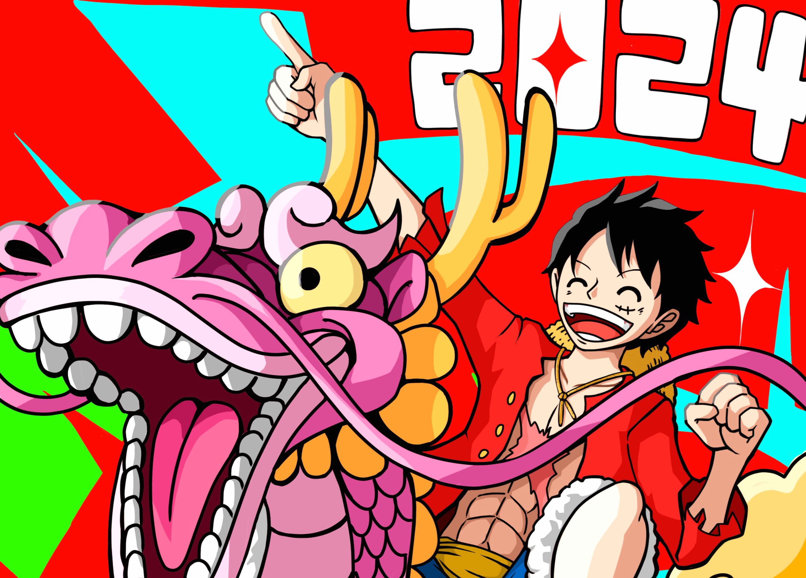 Anime One Piece Kozuki Momonosuke Monkey D. Luffy at 1600 x 1200 size wallpapers HD quality