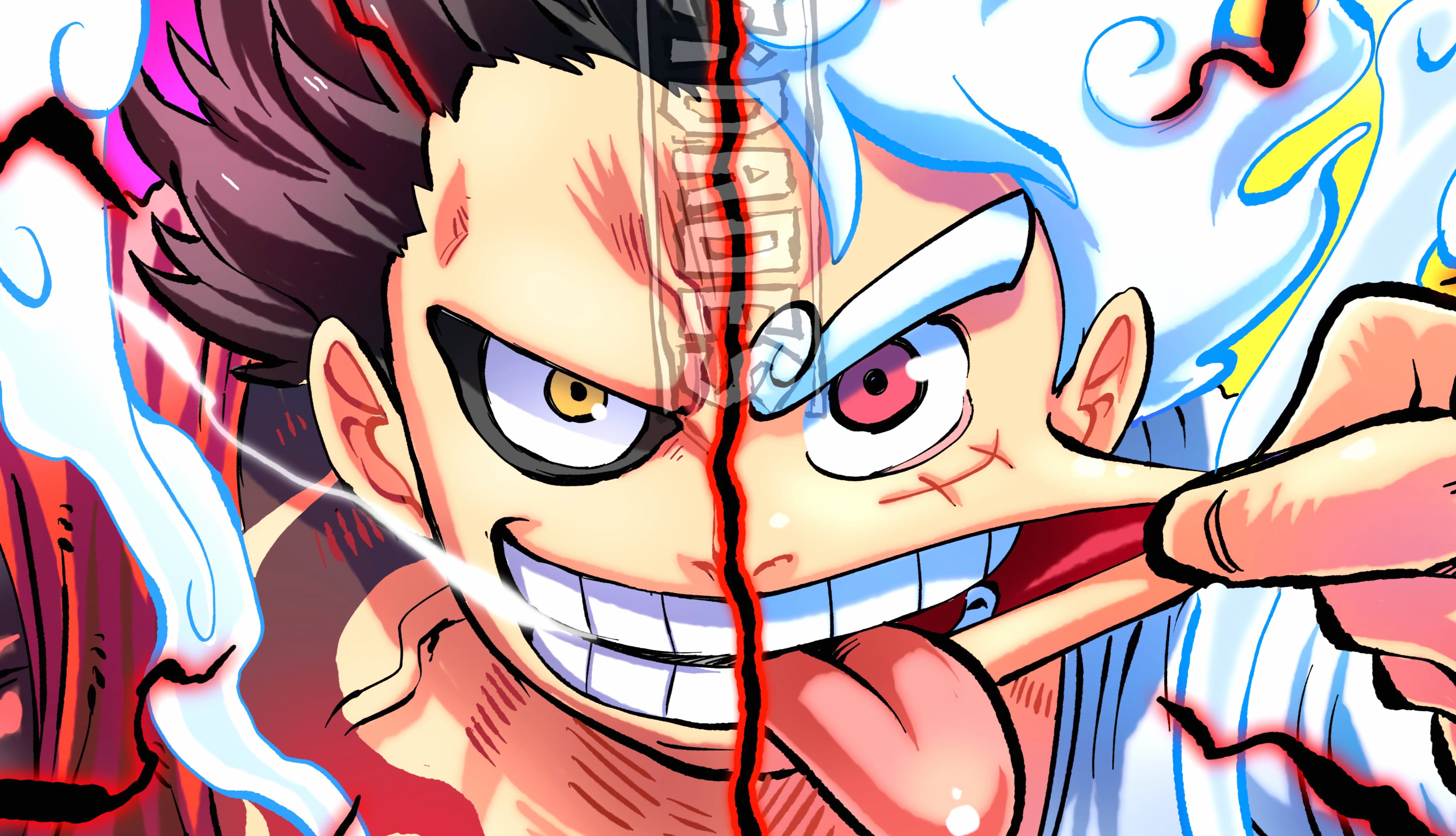 Anime One Piece Monkey D. Luffy Gear 5 (One Piece) Gear Fourth wallpapers HD quality