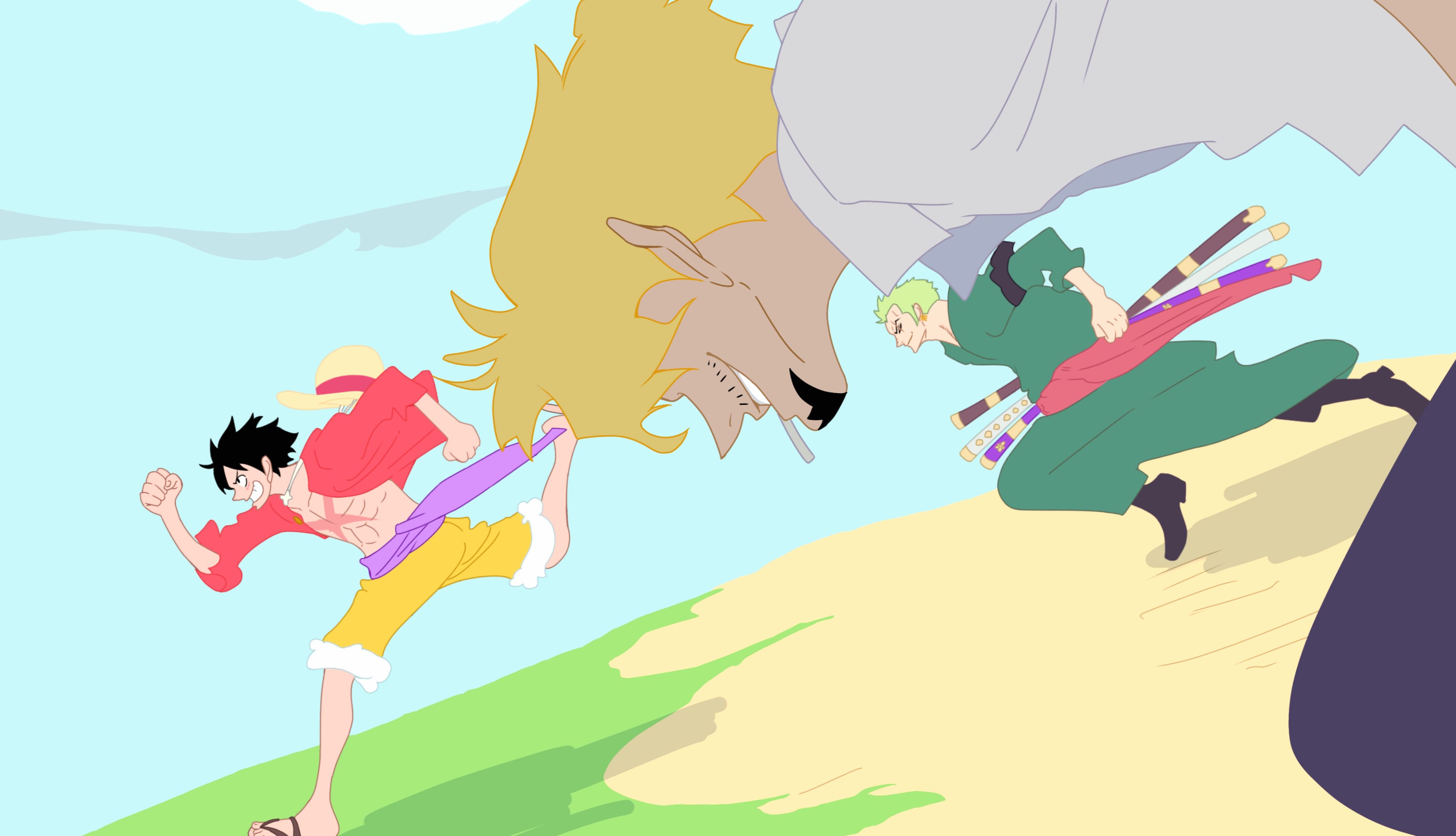 Anime One Piece Monkey D. Luffy Sanji (One Piece) Roronoa Zoro wallpapers HD quality