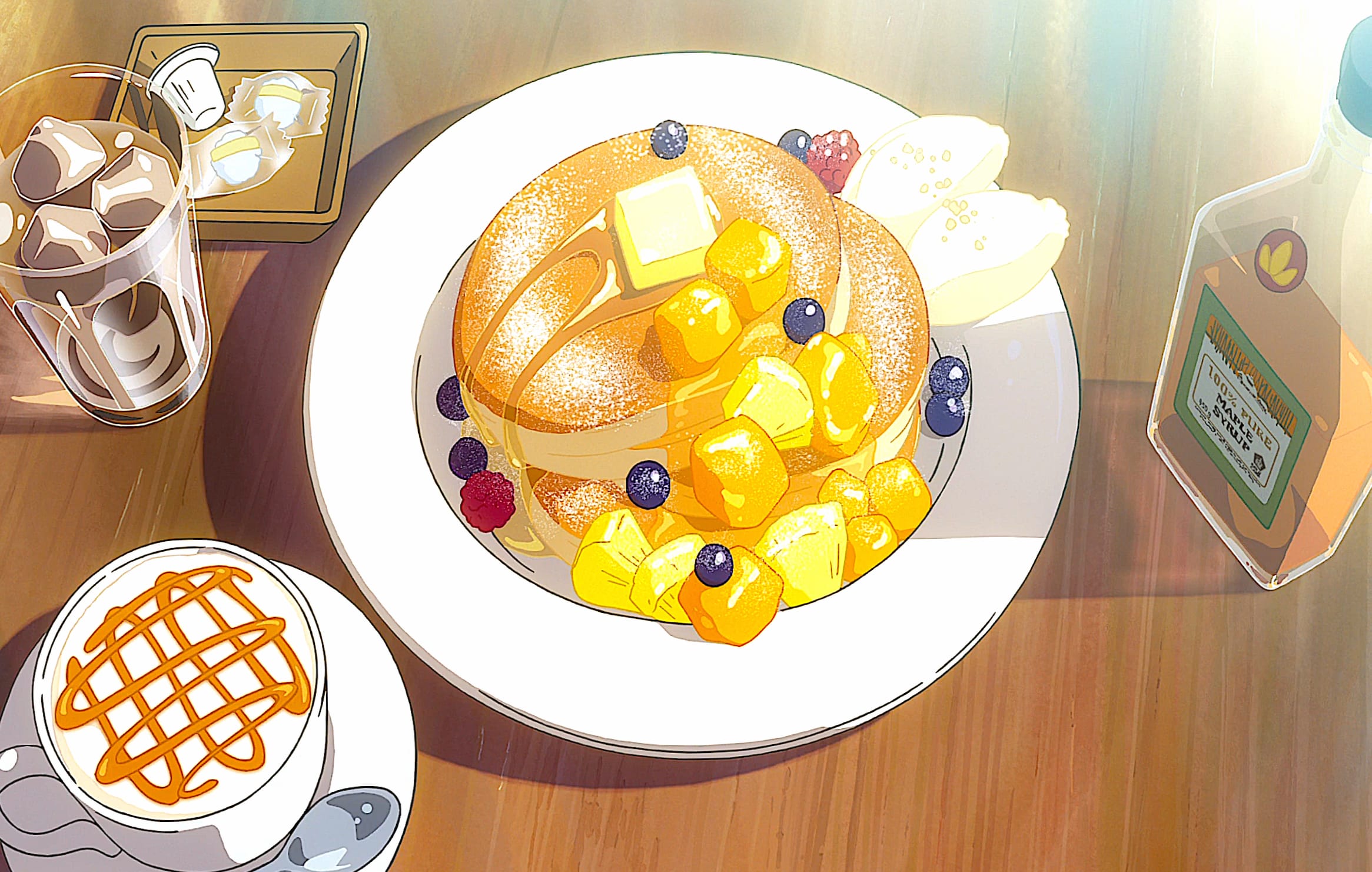 Anime Pancake Delight wallpapers HD quality