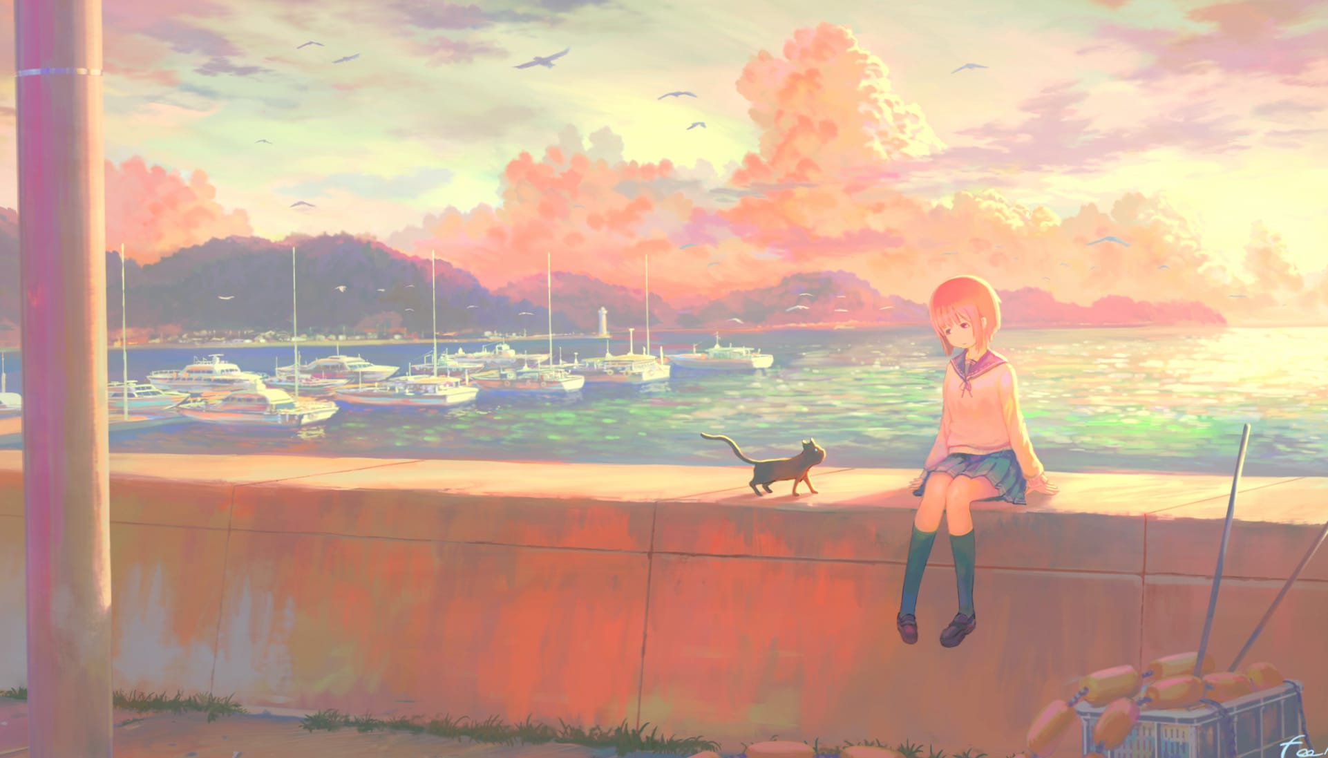 Anime Sunset Serenity wallpapers HD quality