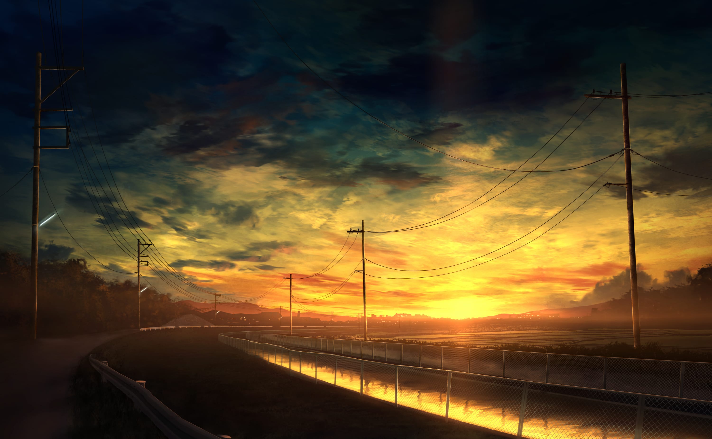 Anime Sunset Skies wallpapers HD quality