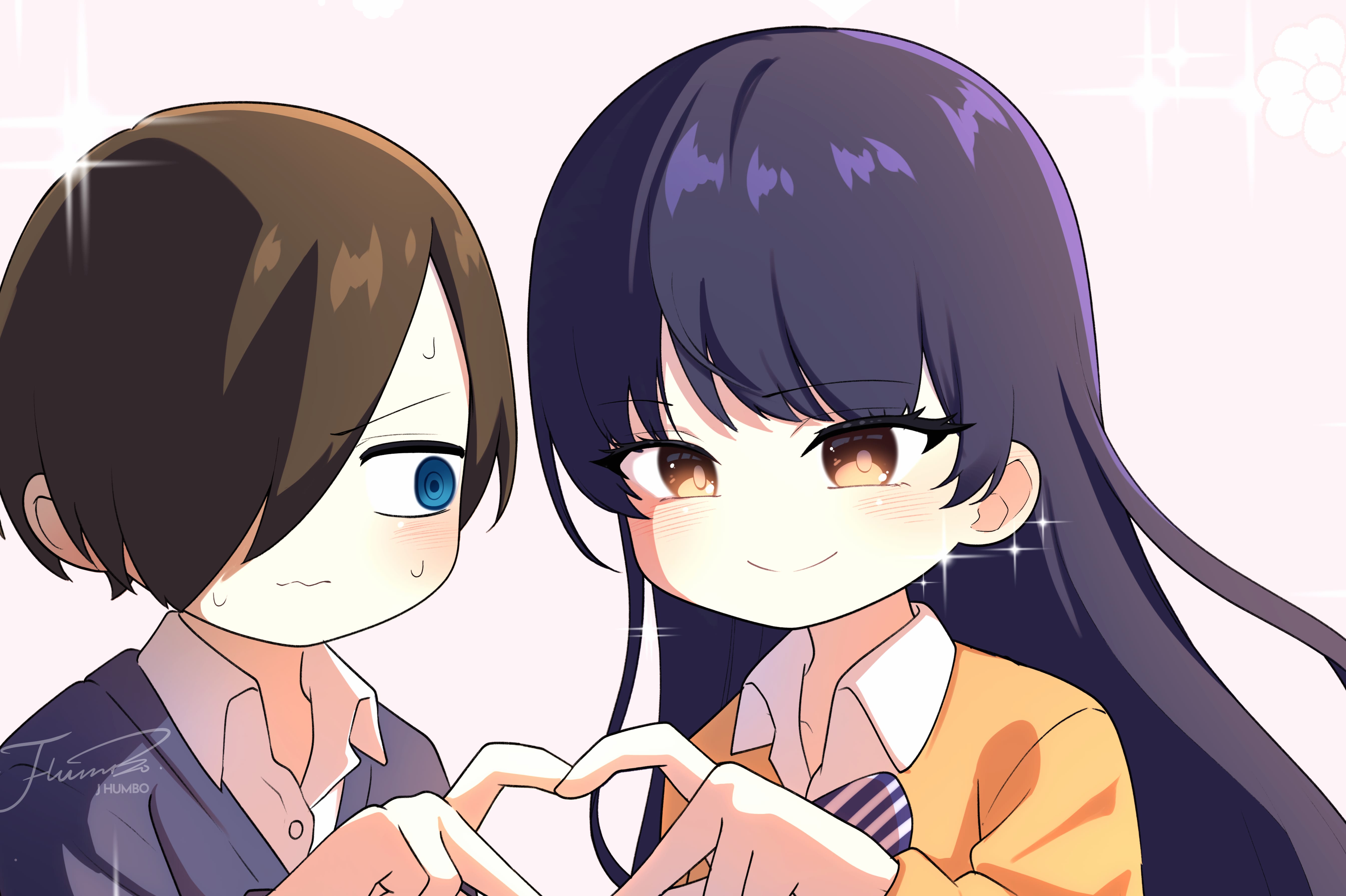 Anime The Dangers In My Heart Ichikawa Kyoutarou (The Dangers In My Heart) Anna Yamada (The Dangers In My Heart) at 2048 x 2048 iPad size wallpapers HD quality