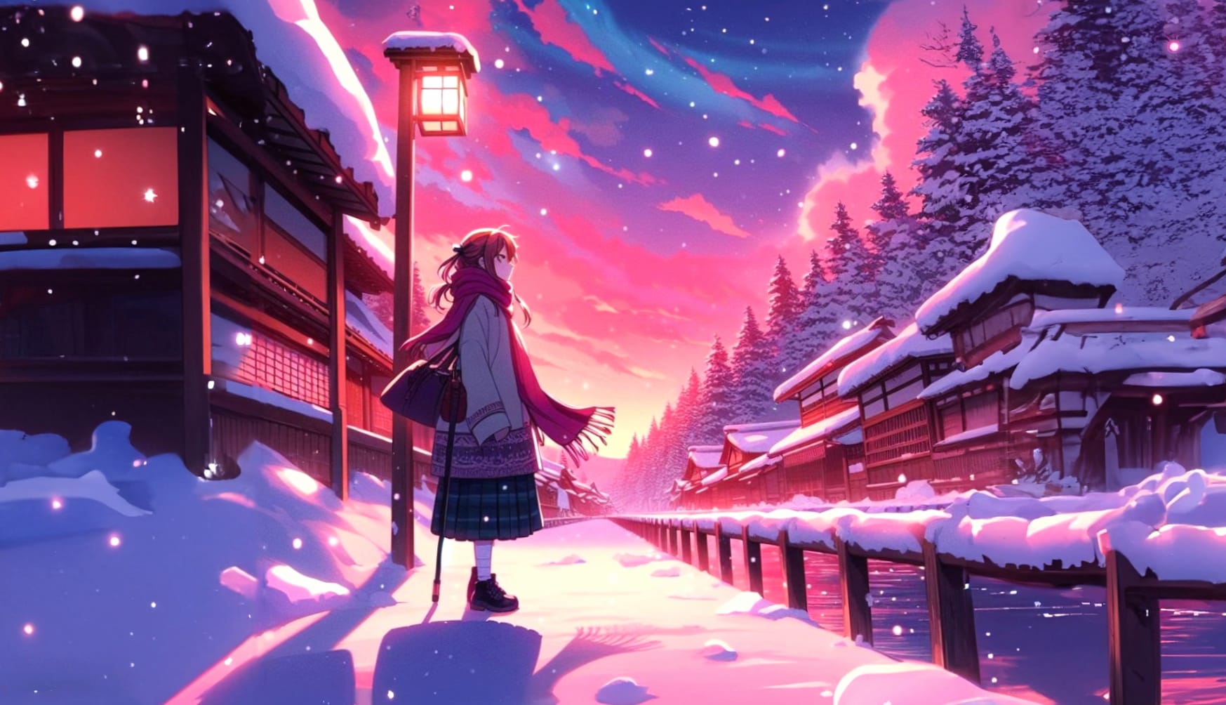 Anime winter wallpaper wallpapers HD quality