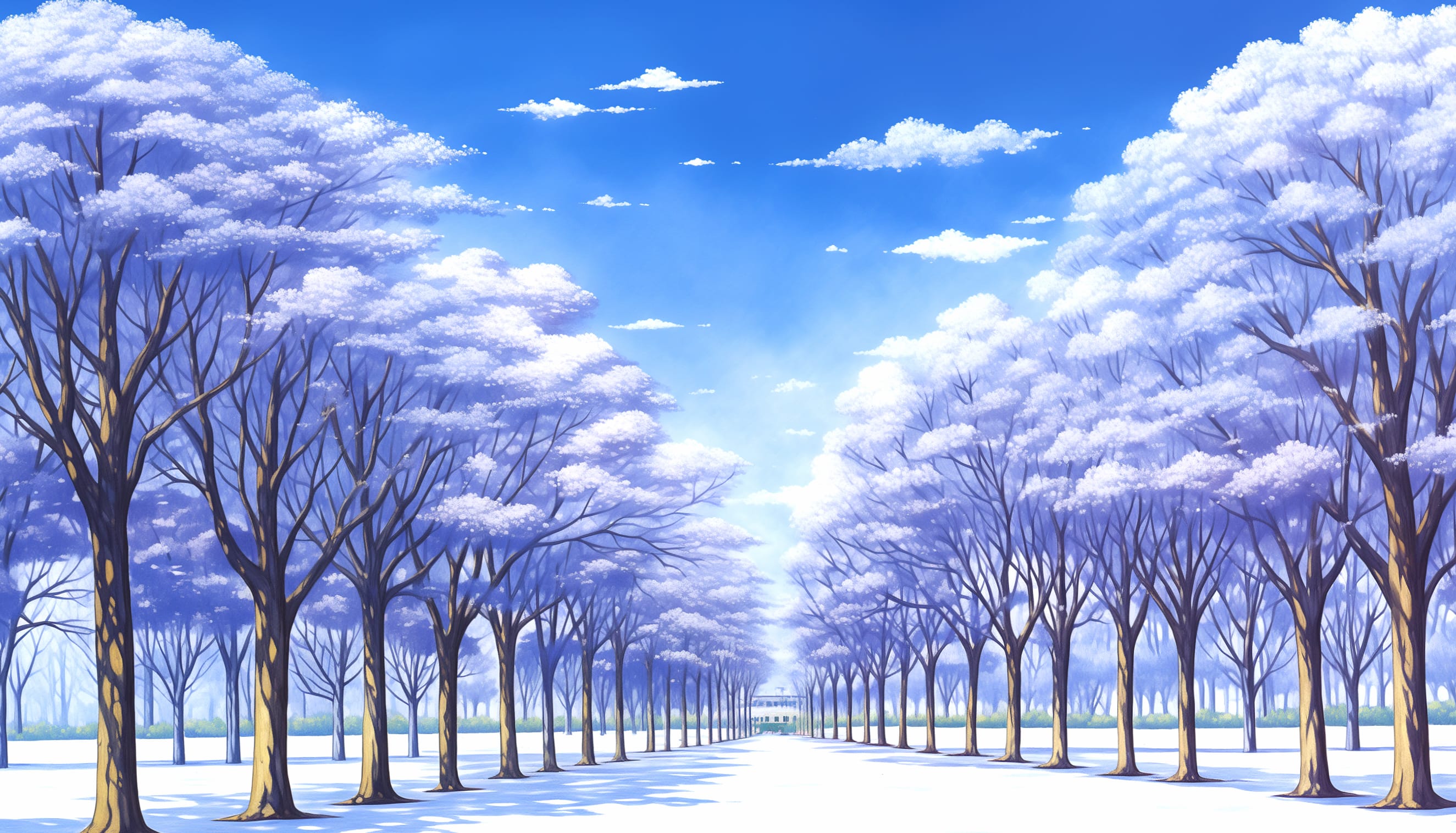 Anime Winter Wonderland - HD Landscape Wallpaper wallpapers HD quality