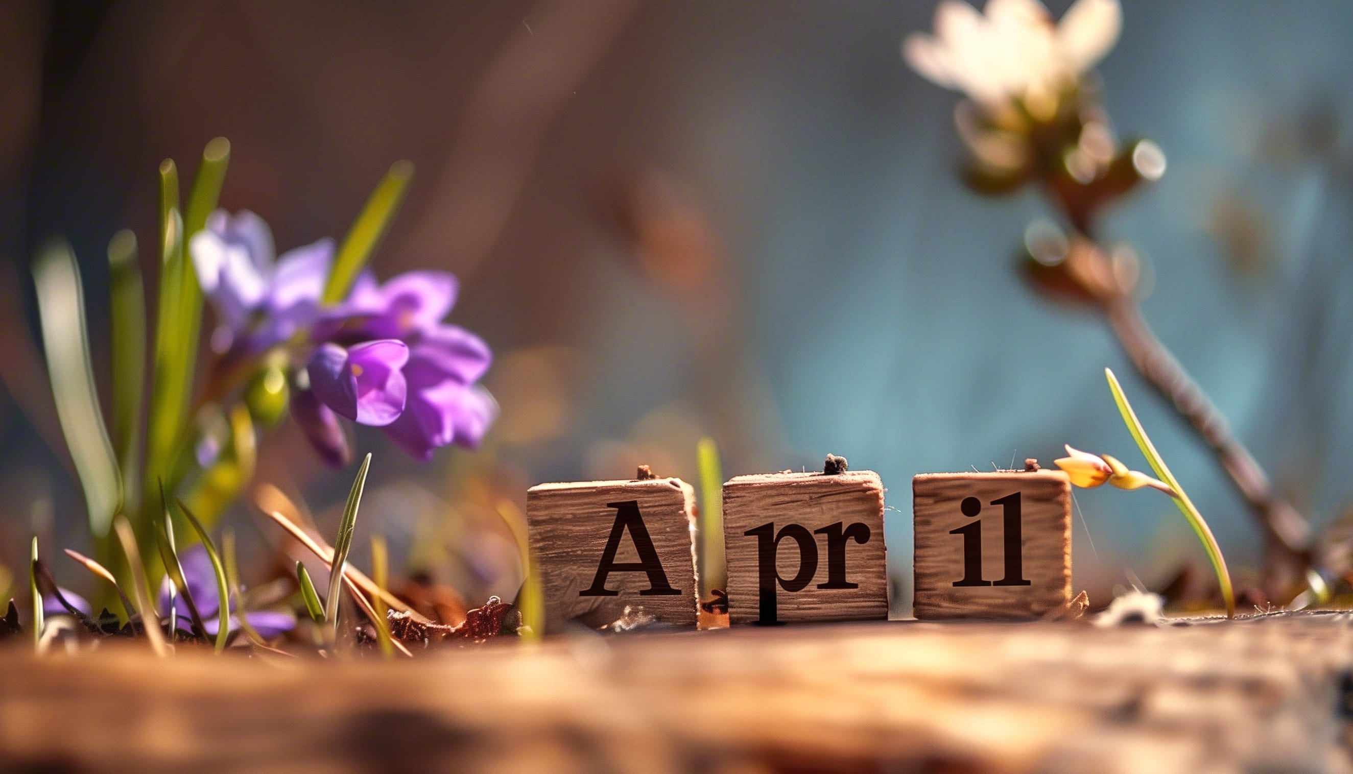 April Spring Blooms at 1600 x 1200 size wallpapers HD quality