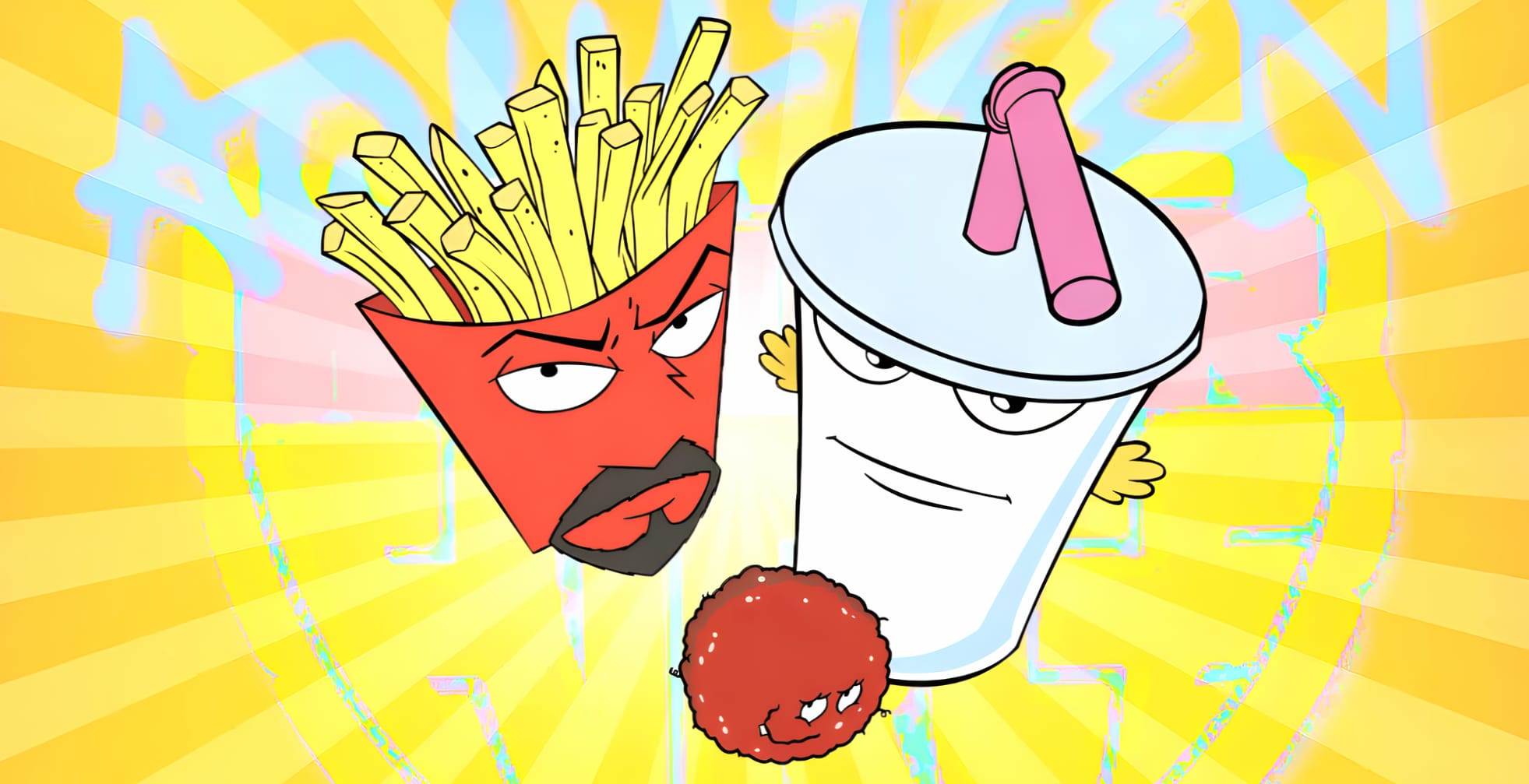 Aqua Teen Hunger Force – Vibrant Cartoon Trio Background wallpapers HD quality