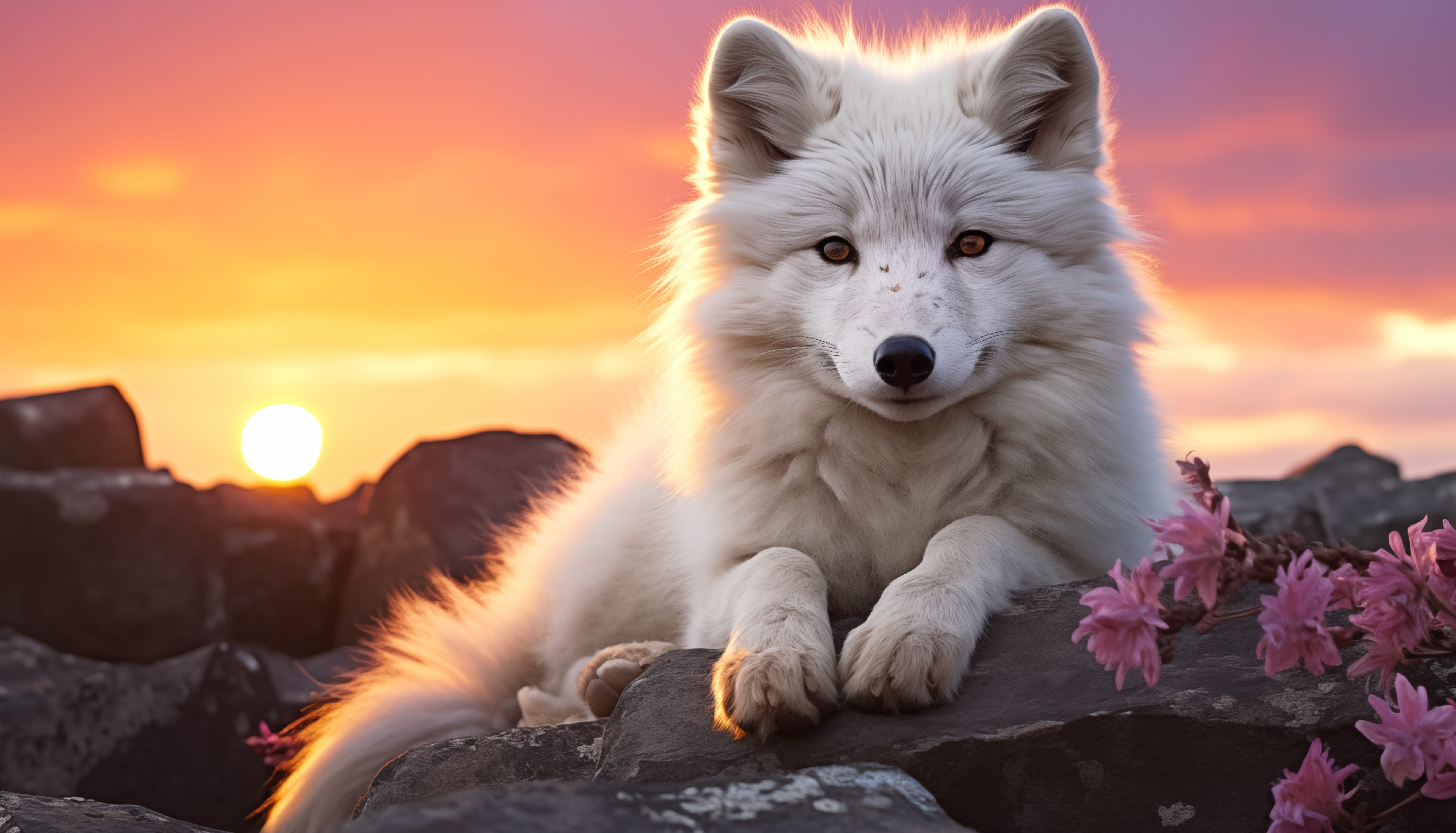 Arctic Fox Sunset Wallpaper HD wallpapers HD quality