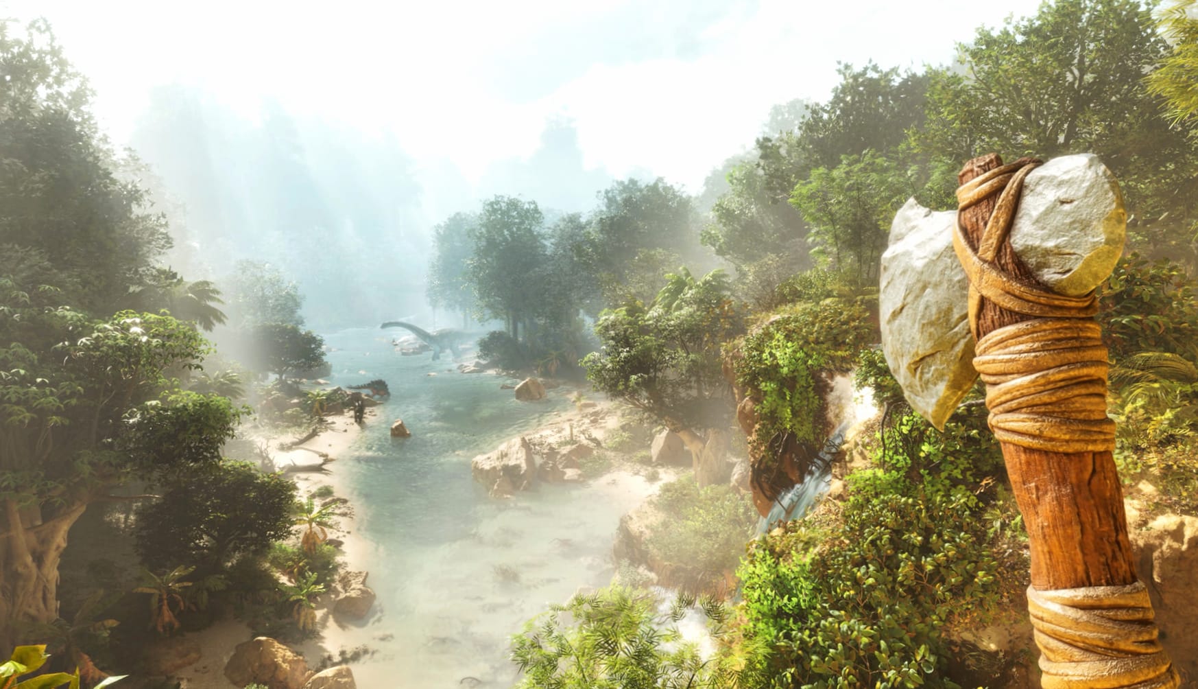 ARK Survival Ascended - Pristine Wilderness at 1024 x 1024 iPad size wallpapers HD quality