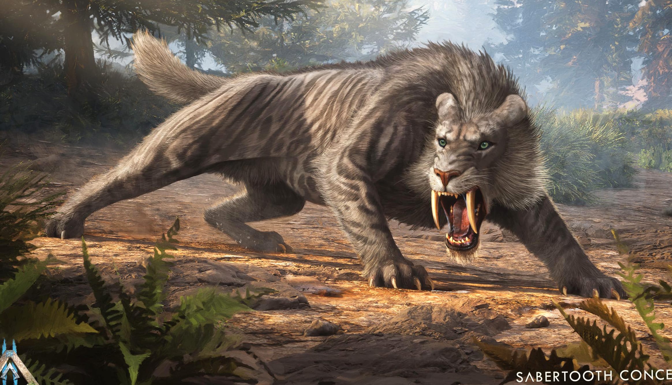 ARK Survival Sabertooth Wallpaper HD at 1334 x 750 iPhone 7 size wallpapers HD quality