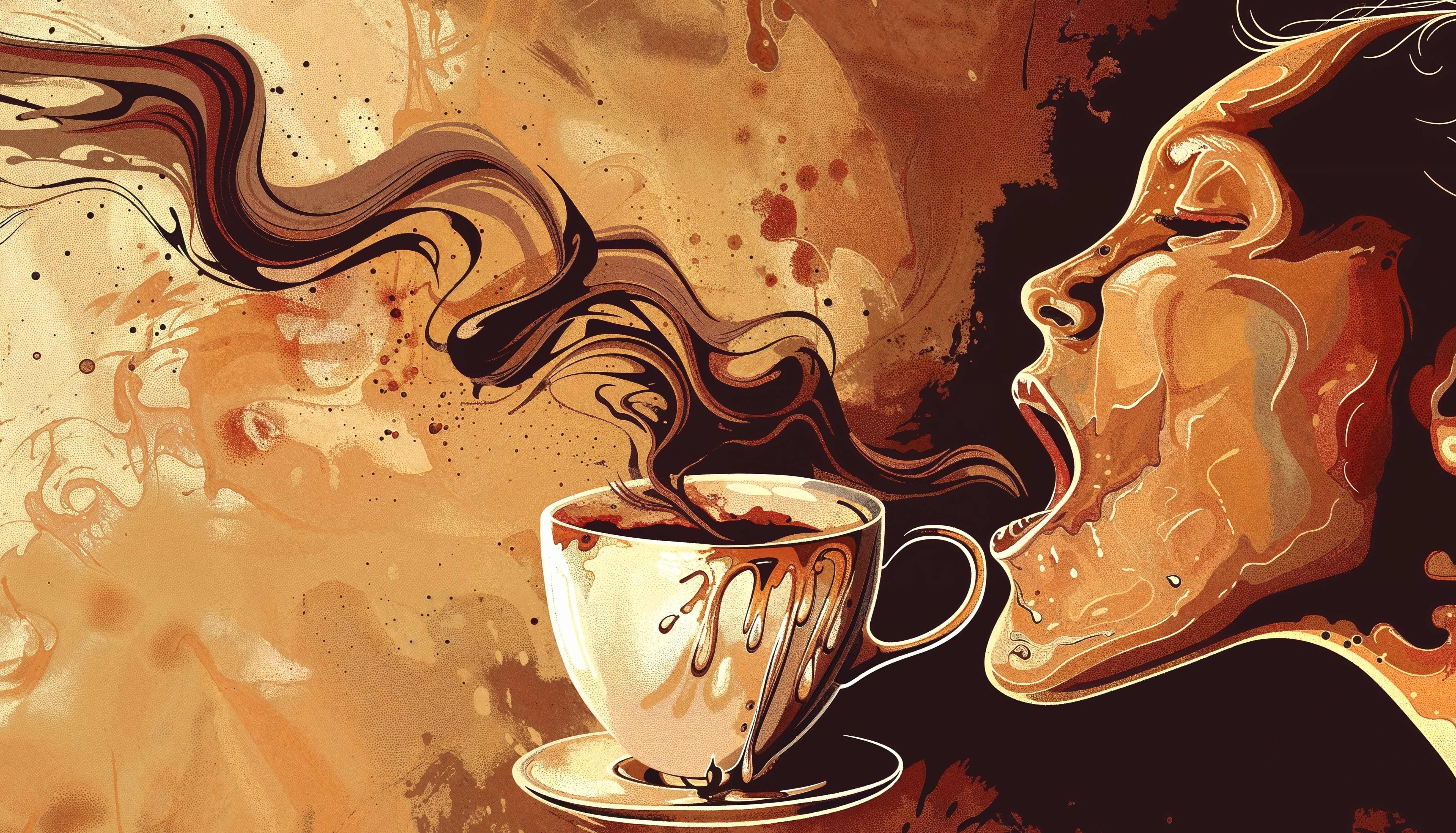 Aromatic Essence - 4K Coffee Art Wallpaper, Now! wallpapers HD quality