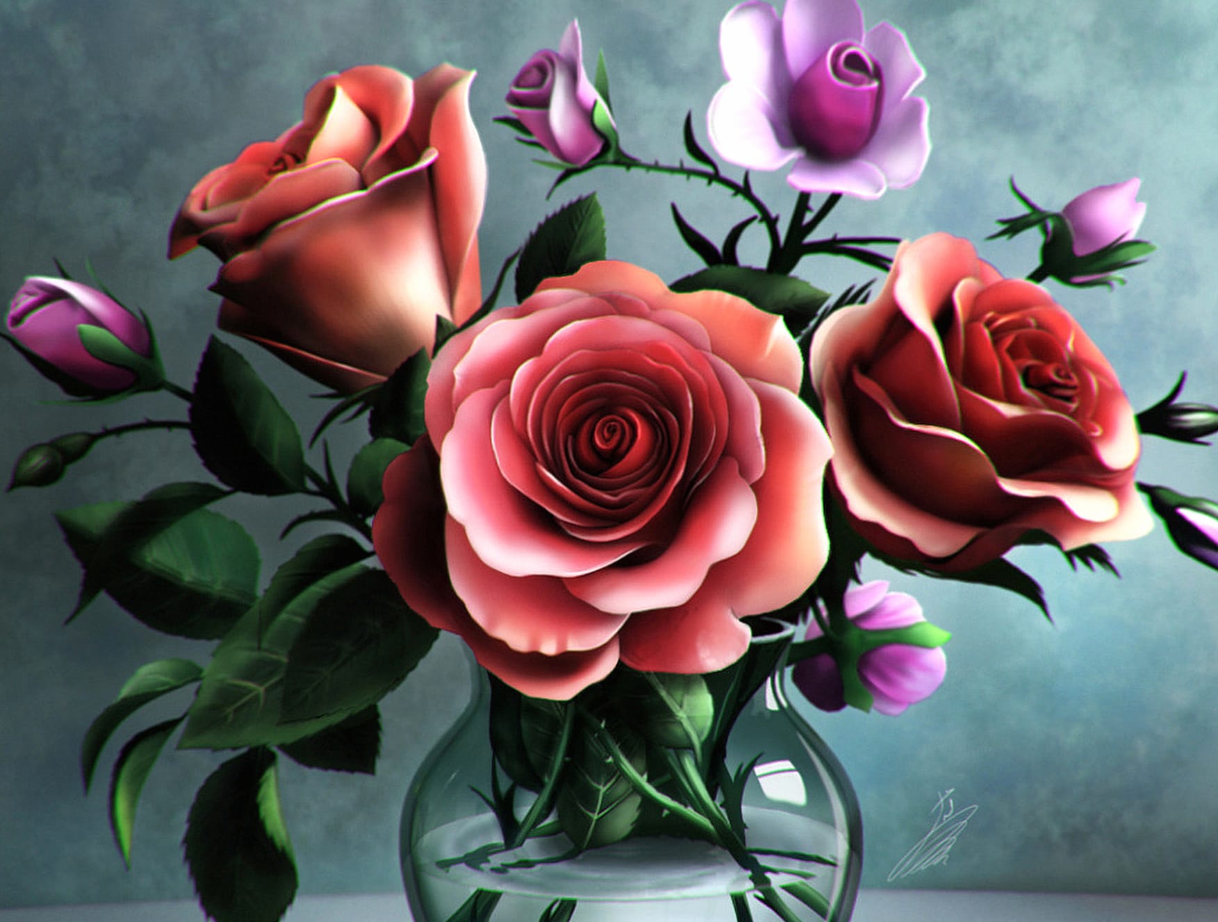 Artistic Blooms at 320 x 480 iPhone size wallpapers HD quality