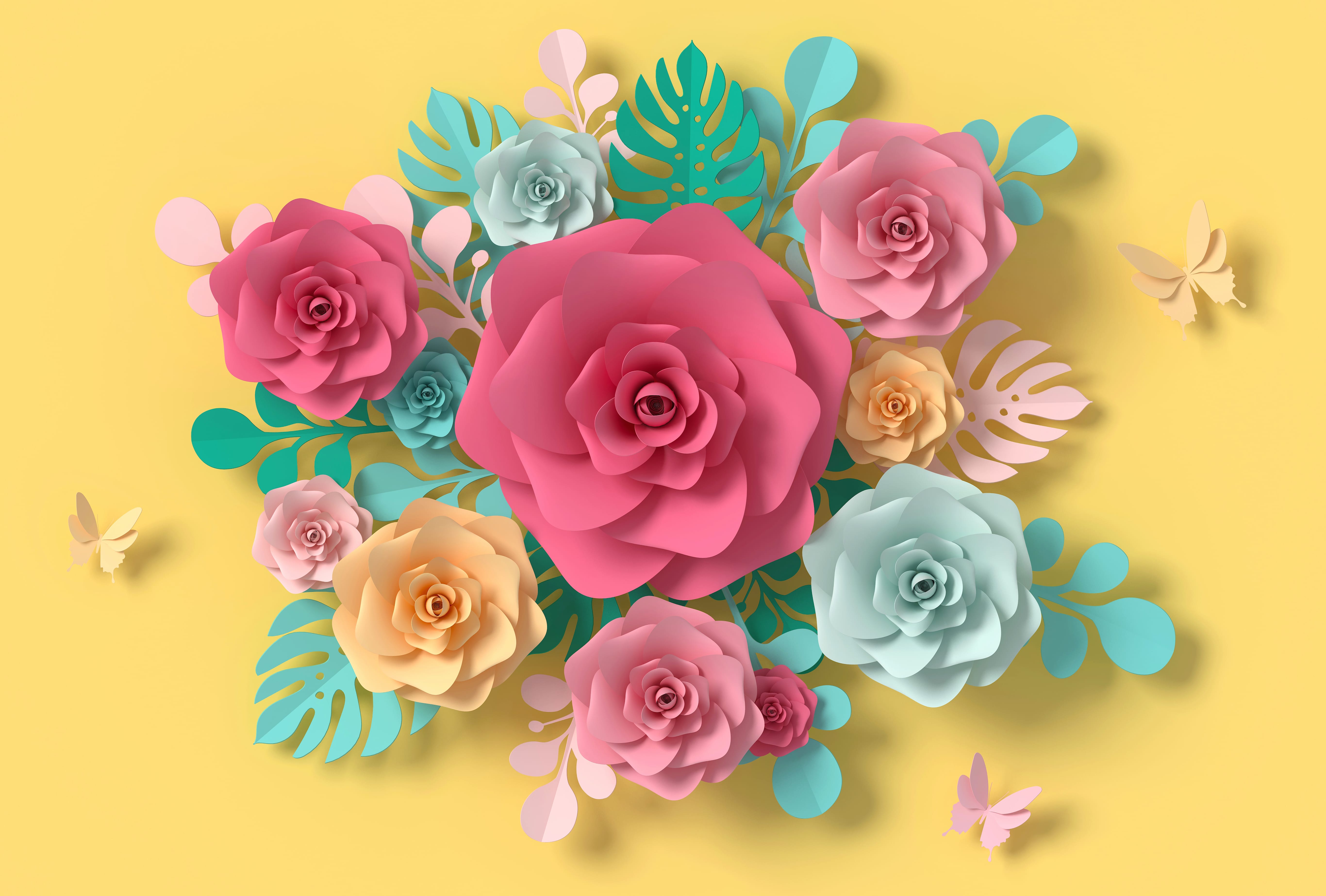 Artistic Rose Bouquet - at 2048 x 2048 iPad size wallpapers HD quality