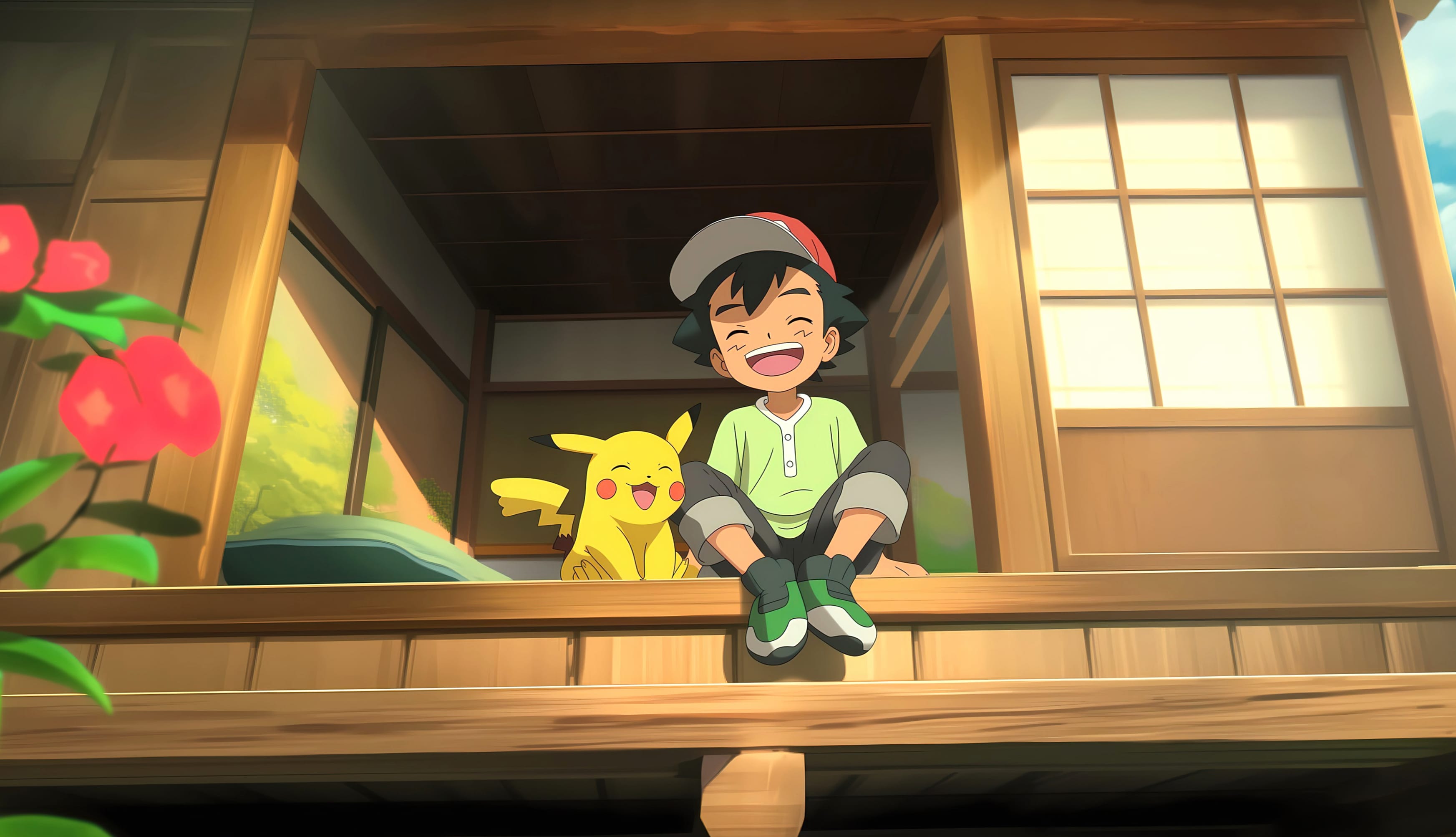 Ash & Pikachu Laughing wallpapers HD quality