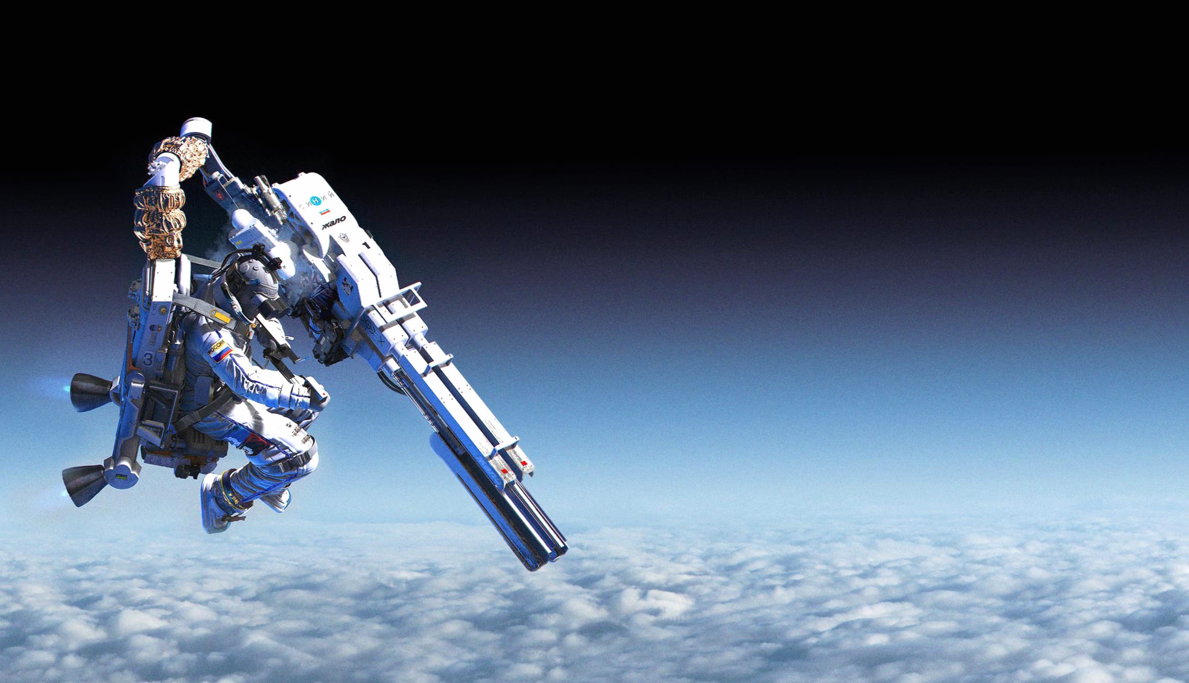 Astronaut Sci Fi Weapon at 1600 x 1200 size wallpapers HD quality