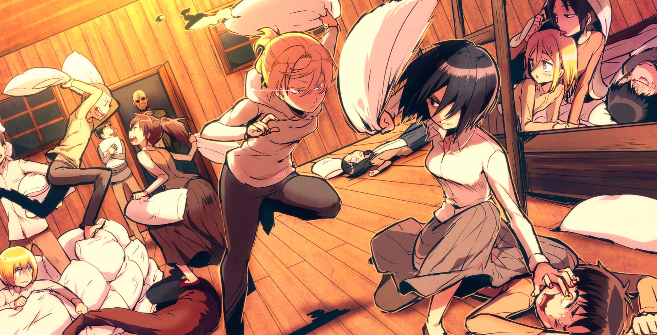 Attack on Titan Pillow Fight wallpapers HD quality