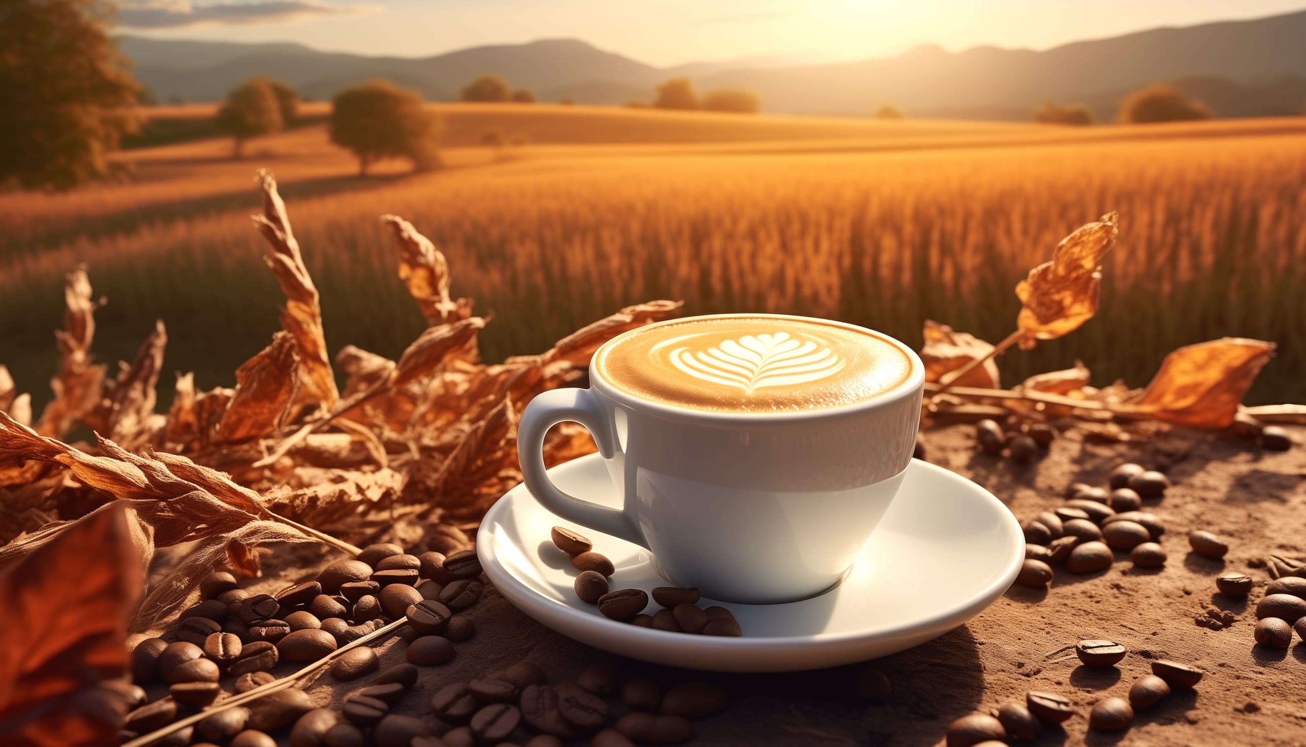 Autumnal Cappuccino Delight - HD Coffee Wallpaper wallpapers HD quality