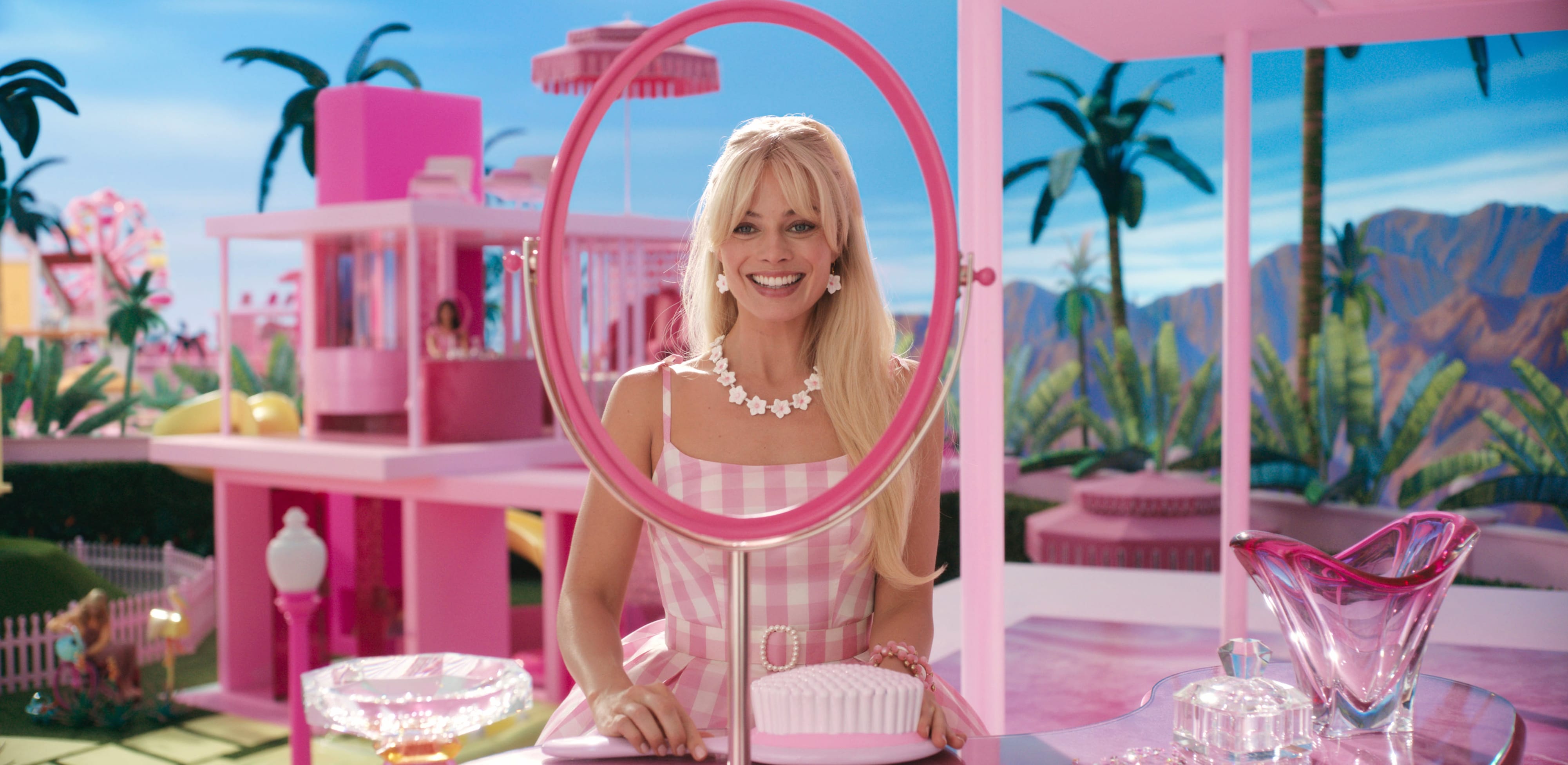 Barbie 2023 Movie - HD Pink Dreamhouse Wallpaper wallpapers HD quality