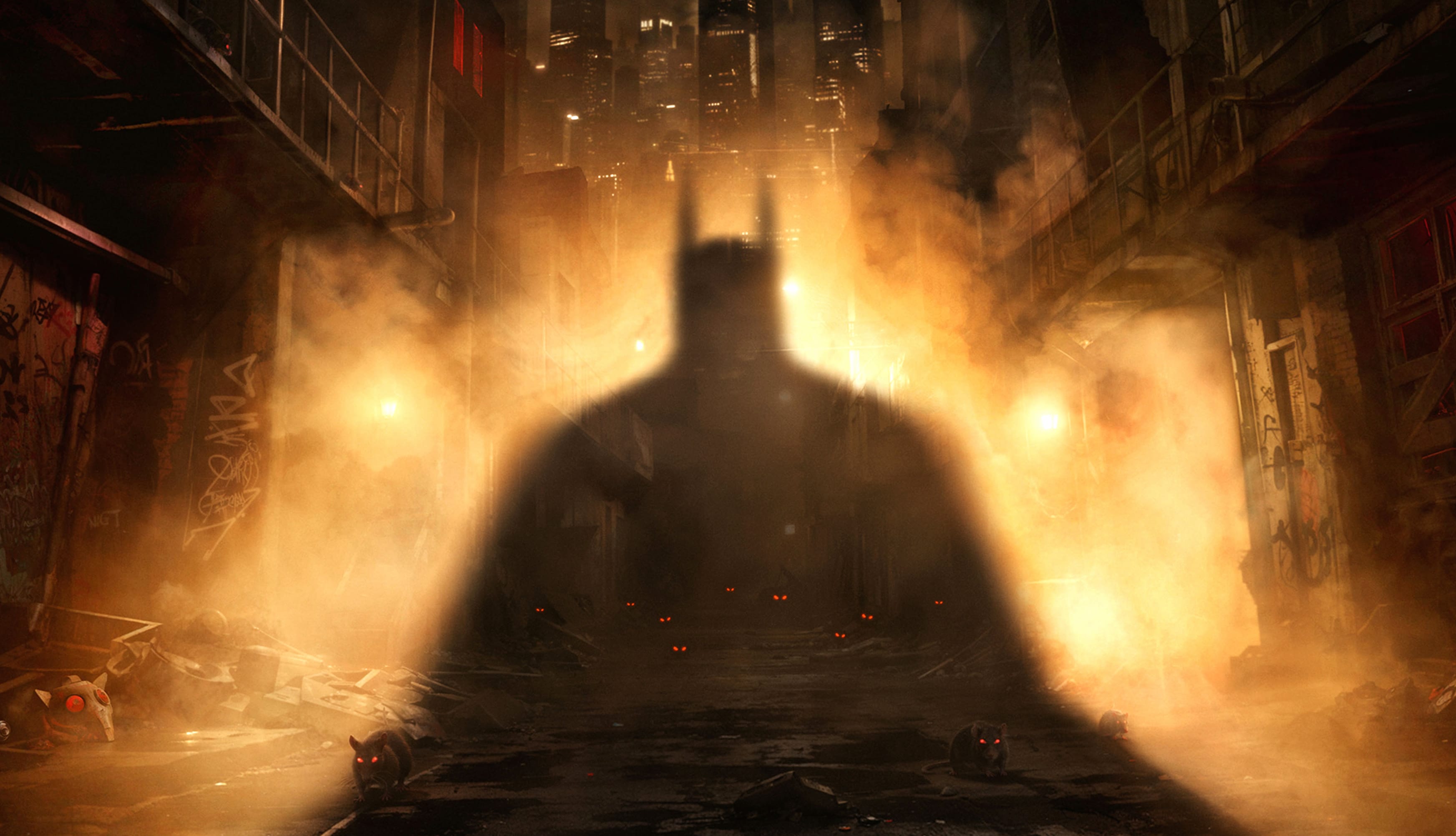 Batman Arkham Shadow Teaser at 1024 x 1024 iPad size wallpapers HD quality