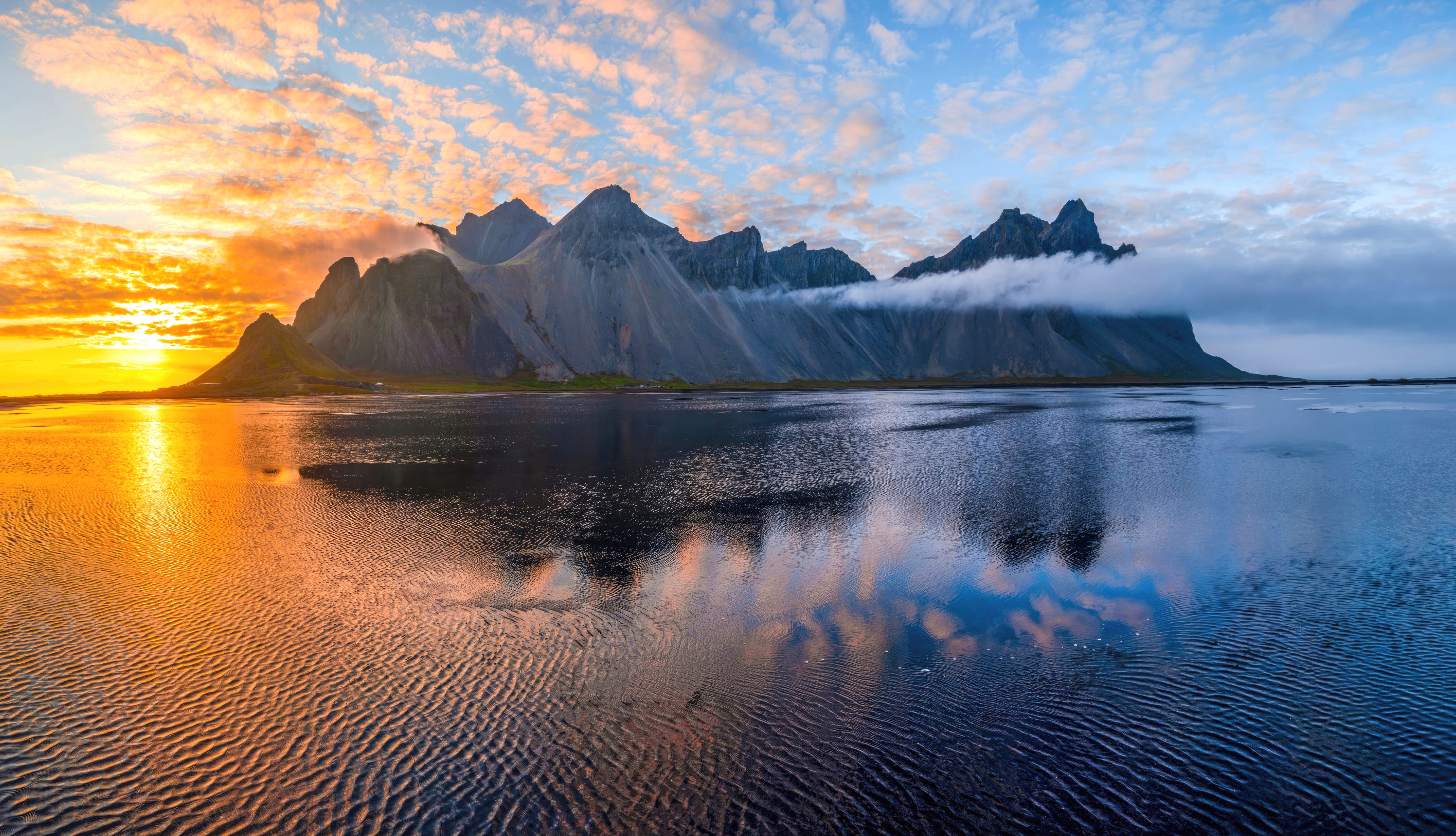 Beach Mountain Iceland Nature Vestrahorn at 750 x 1334 iPhone 6 size wallpapers HD quality