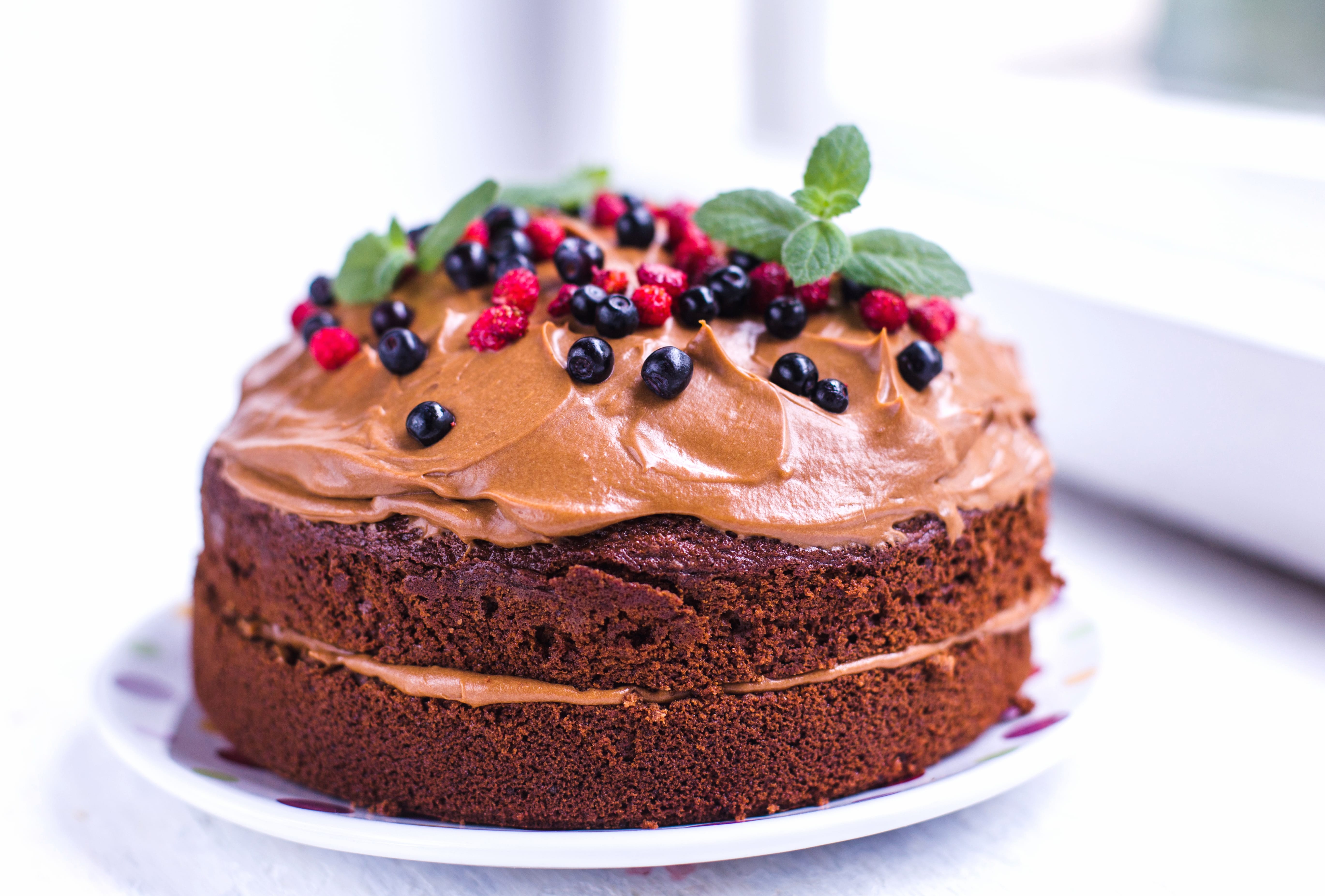 Berry Chocolate Pastry Food Cake wallpapers HD quality