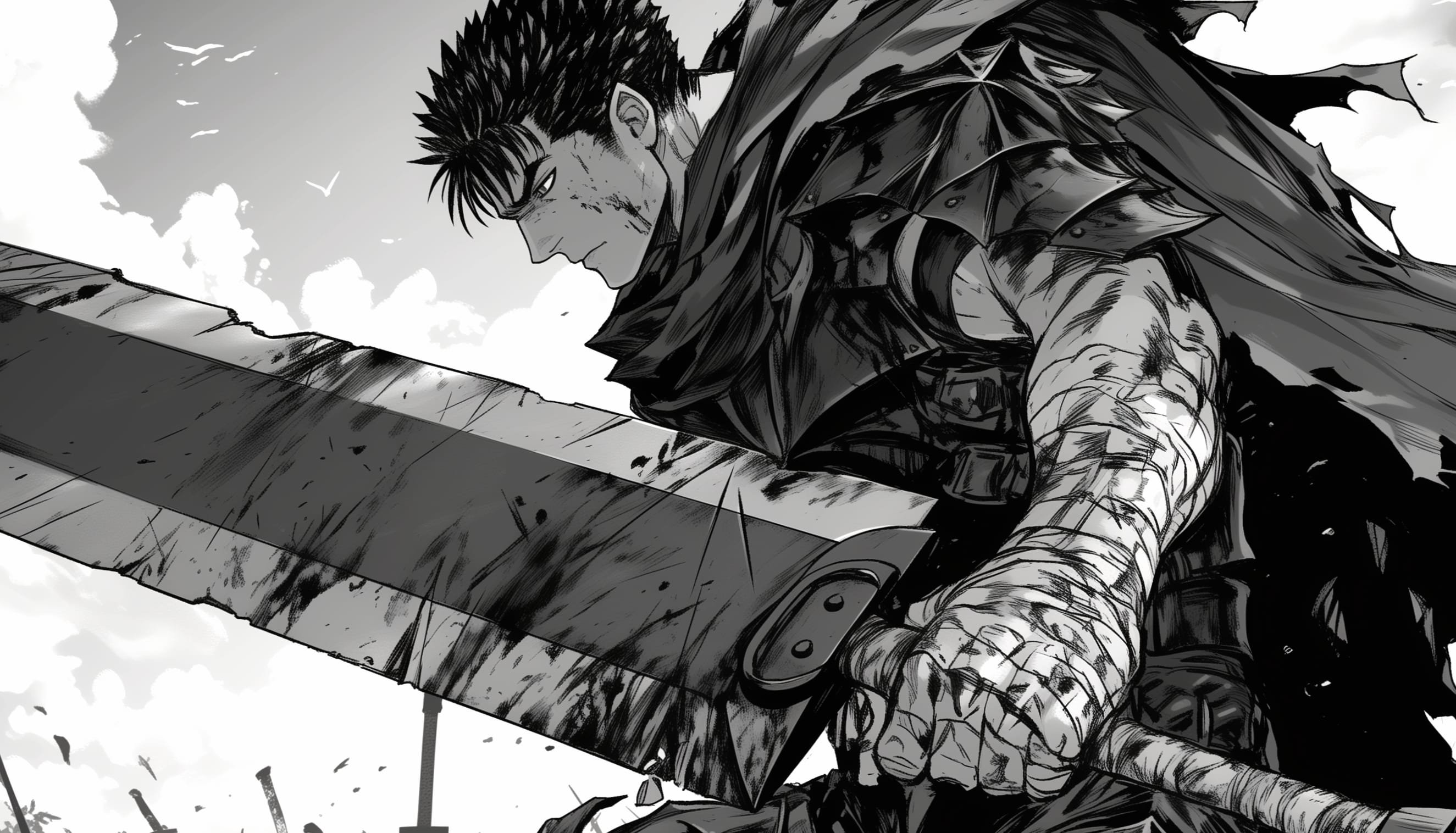 Berserk Anime Guts with Sword wallpapers HD quality