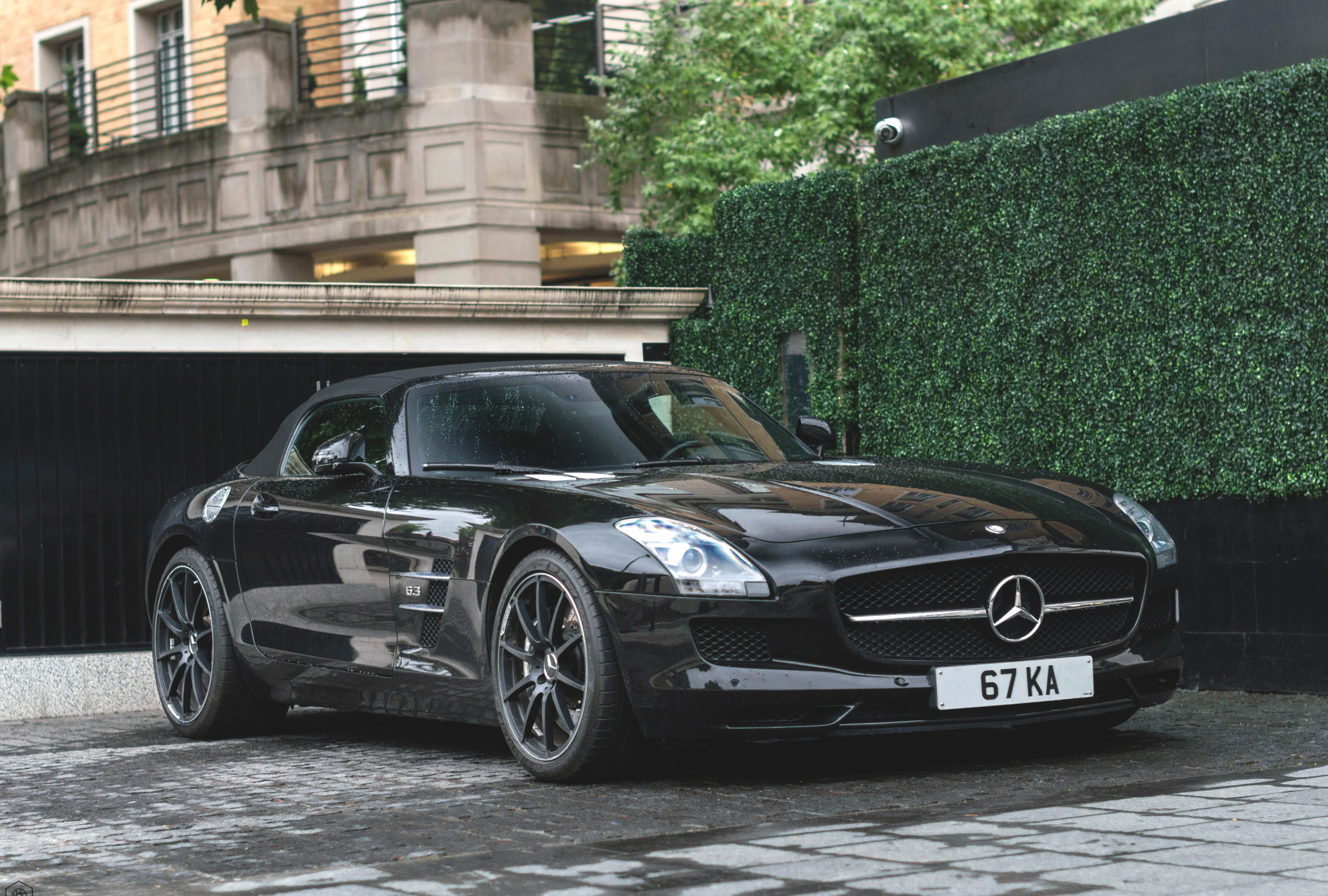 Black Car Car Mercedes-Benz Vehicle Mercedes-Benz SLS AMG at 1920 x 1080 HD size wallpapers HD quality