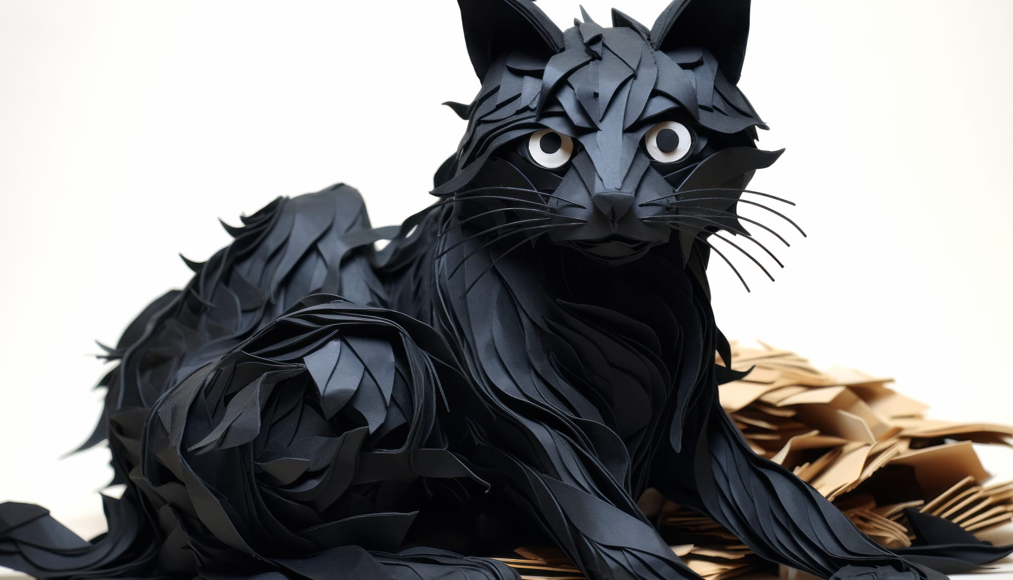 Black Cat - Artistic Desktop Background at 1366 x 768 HD size wallpapers HD quality