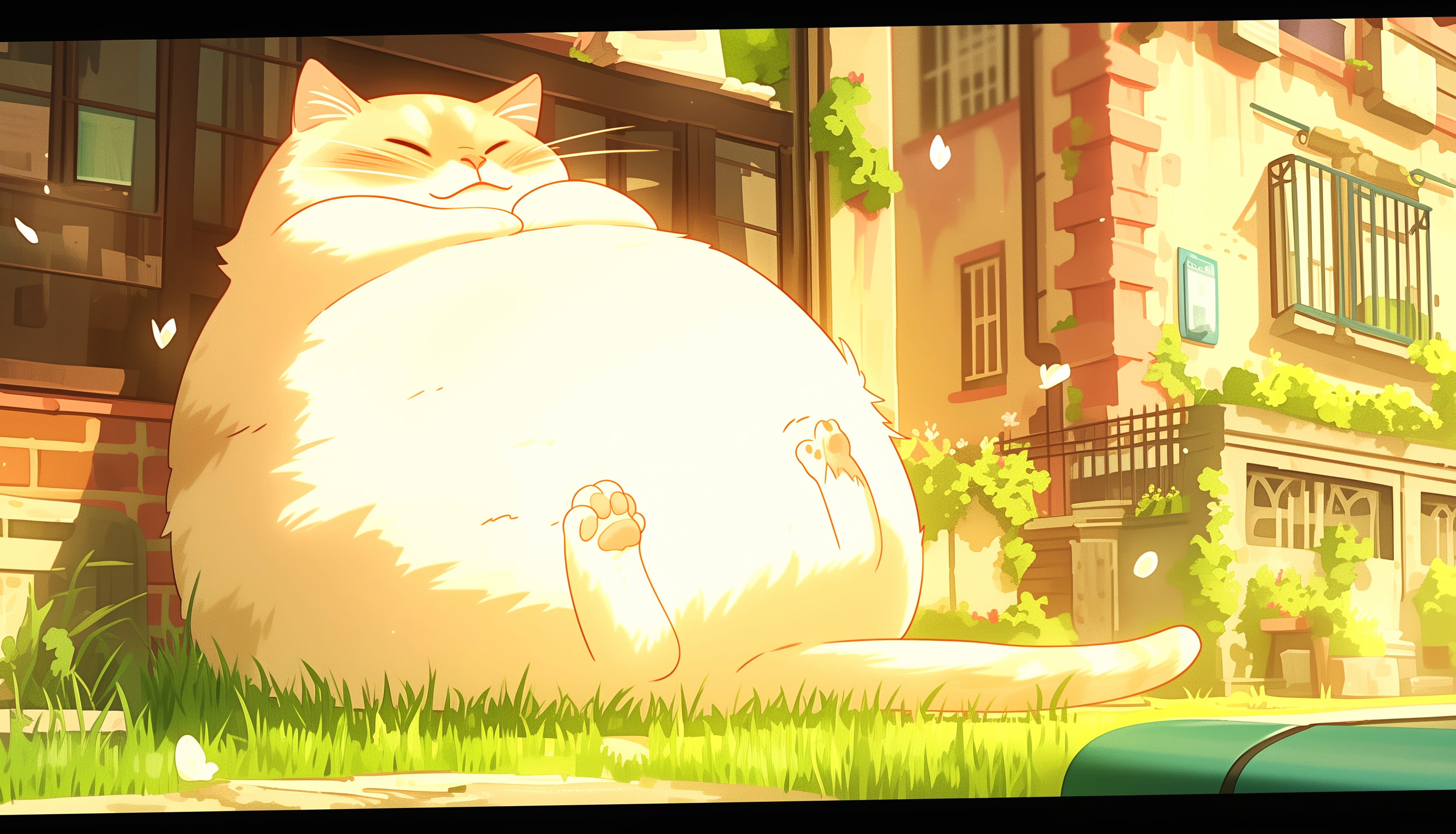 Blissful Anime Cat - at 1920 x 1080 HD size wallpapers HD quality