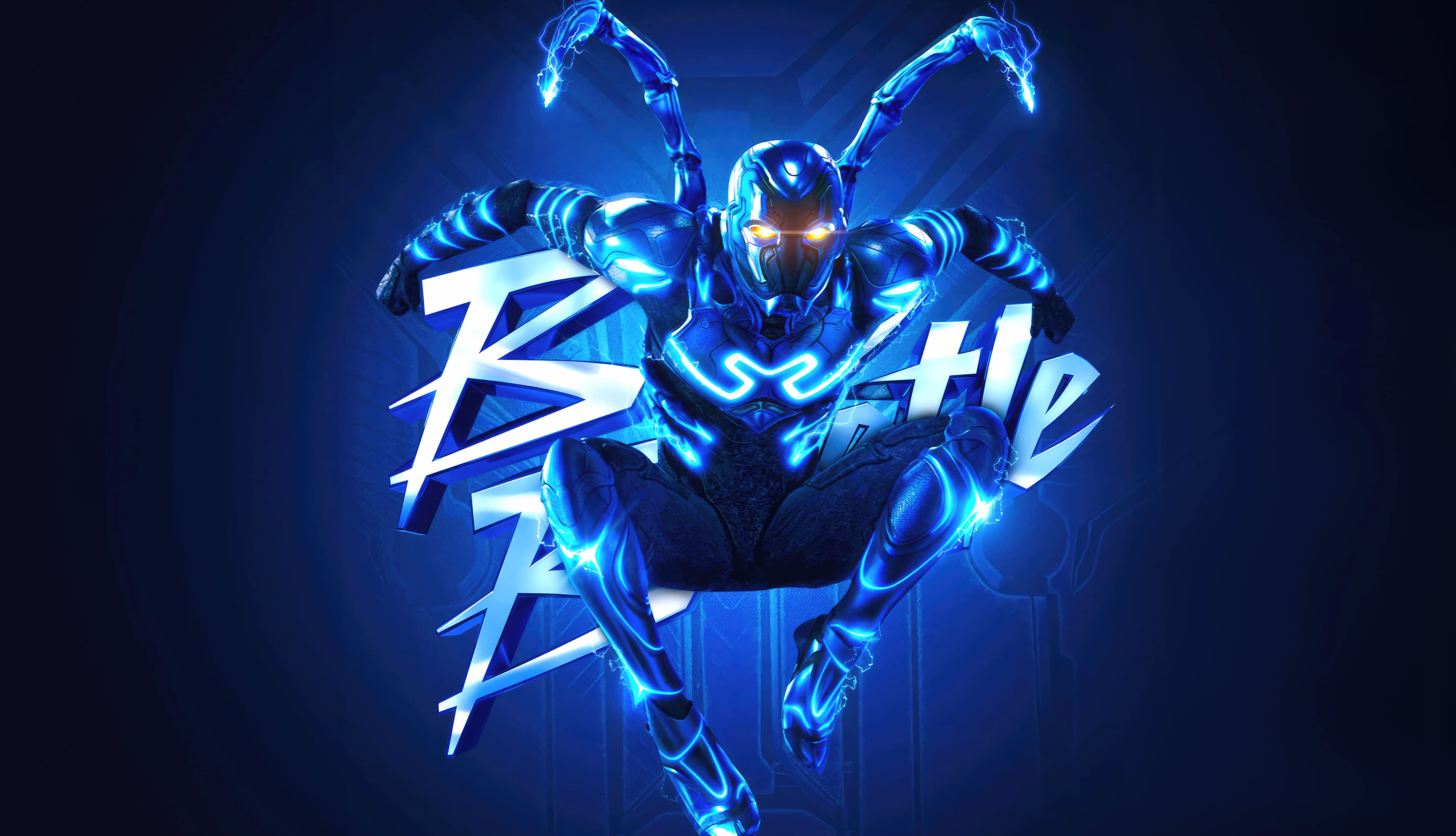 Blue Beetle - DC Comics Superhero Background at 1024 x 1024 iPad size wallpapers HD quality