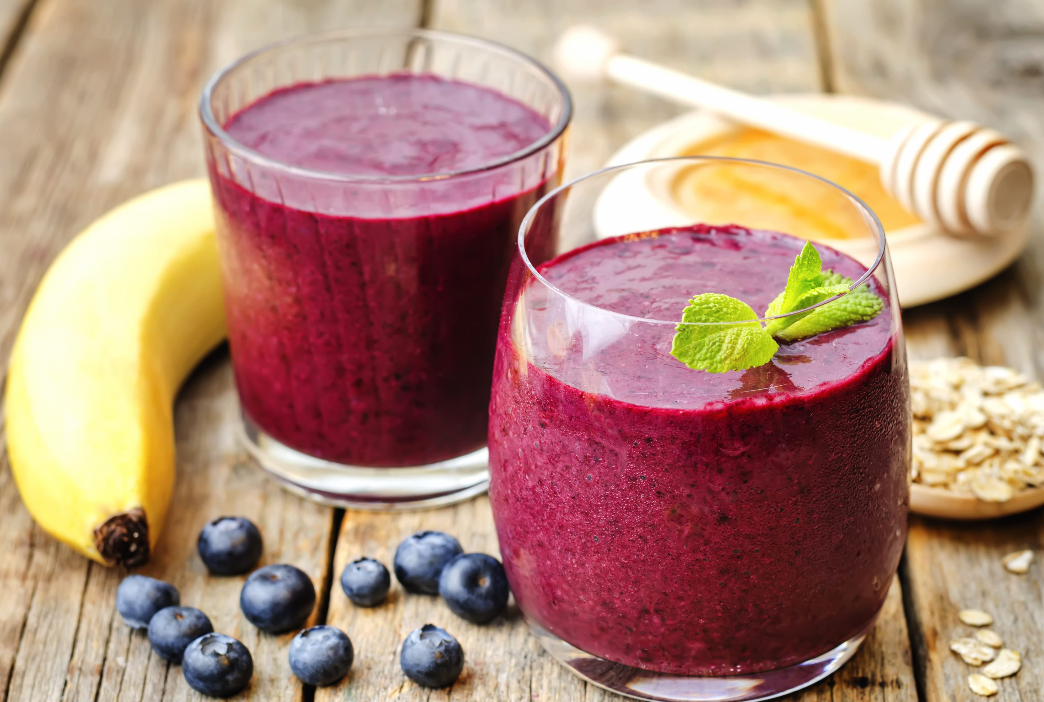 Blueberry Banana Juice Berry Fruit Food Smoothie wallpapers HD quality