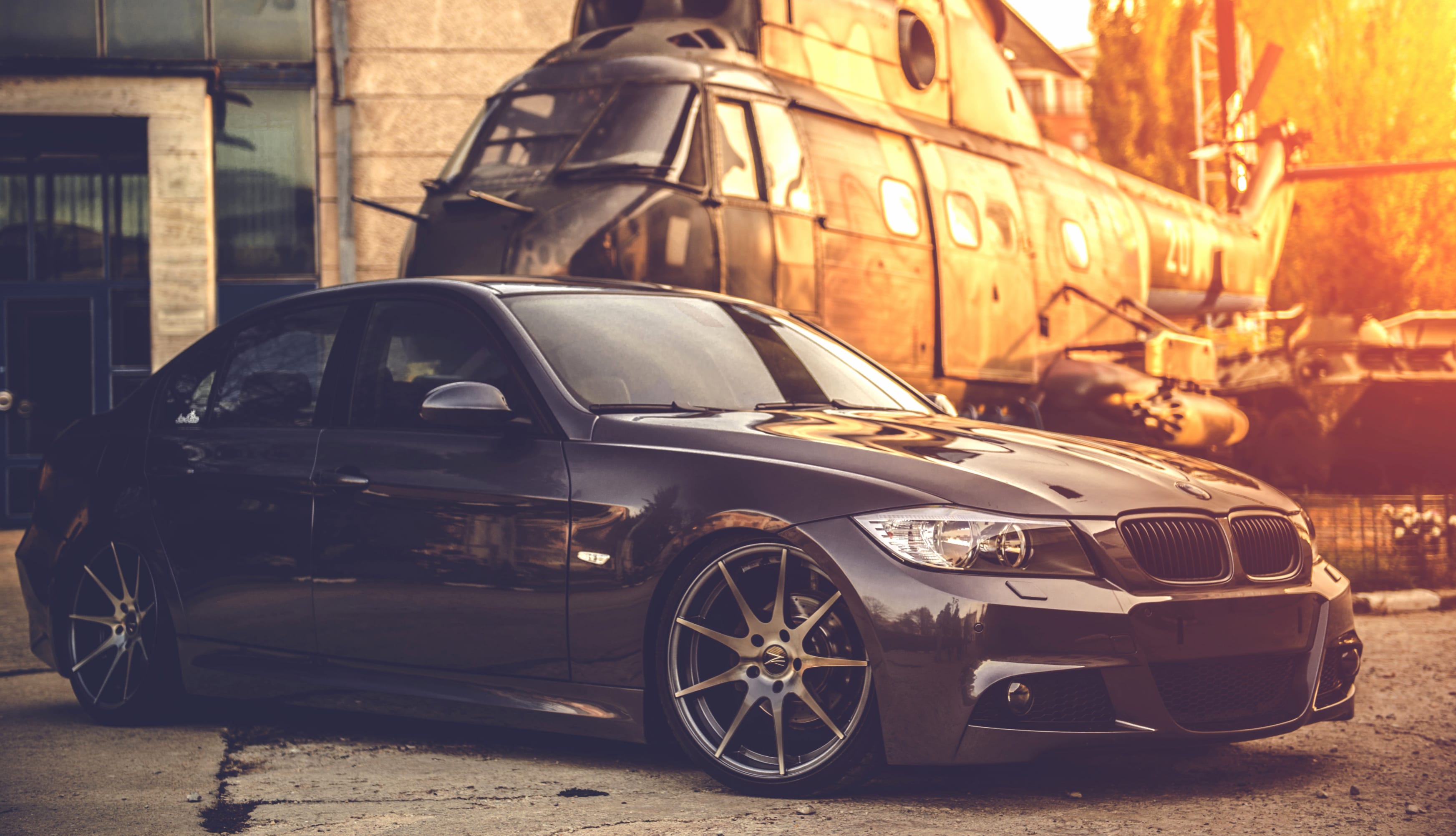 BMW Showcase Helicopter & Car wallpapers HD quality