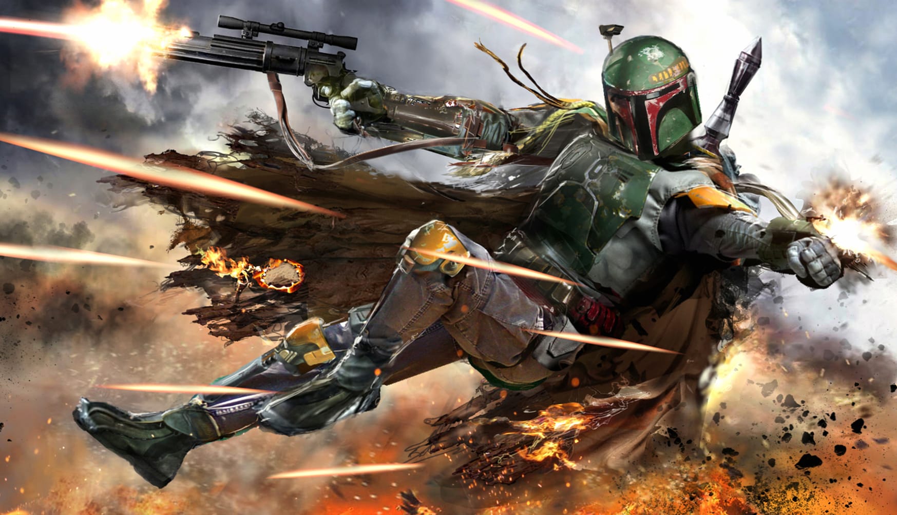 Boba Fett Sci-Fi Action HD Star Wars Wallpaper at 1152 x 864 size wallpapers HD quality