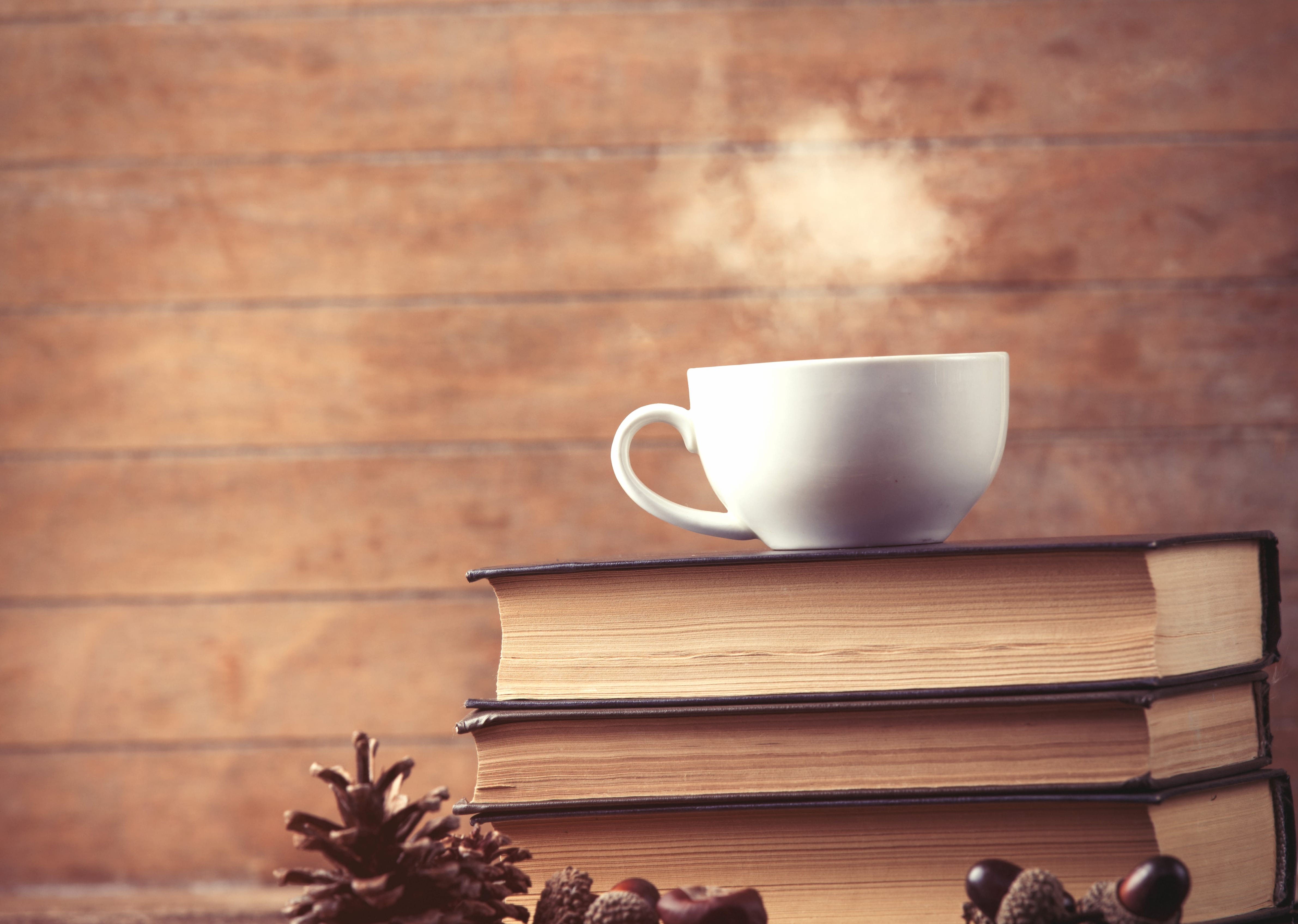 Book Cup Food Coffee at 1366 x 768 HD size wallpapers HD quality