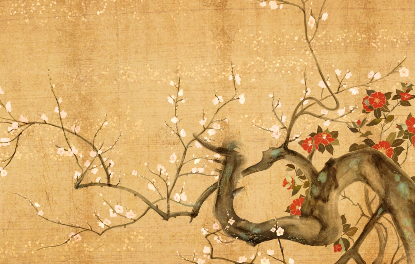 Branch Tree Flower Artistic Oriental at 1366 x 768 HD size wallpapers HD quality