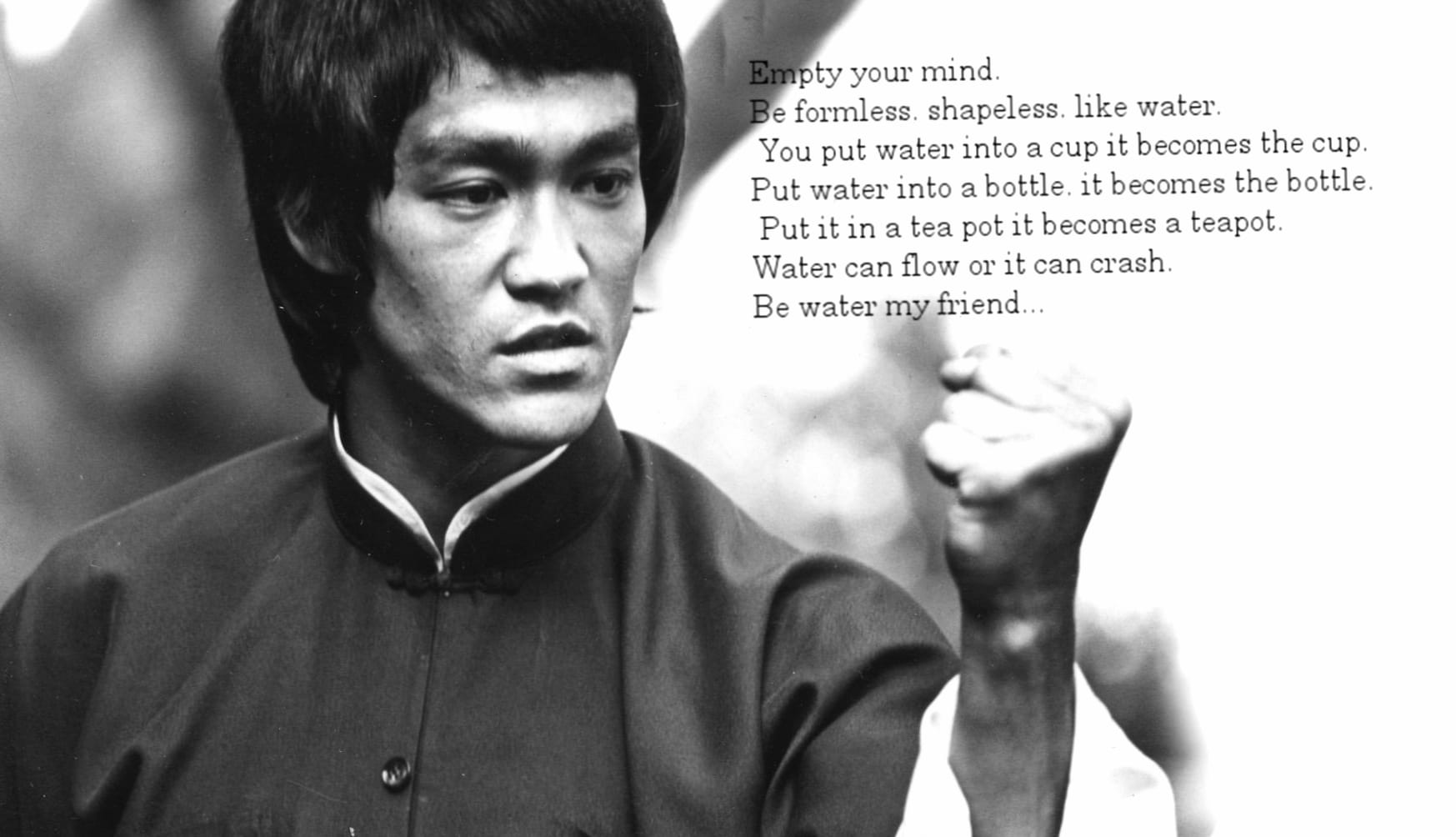 Bruce Lee Inspirational at 320 x 480 iPhone size wallpapers HD quality