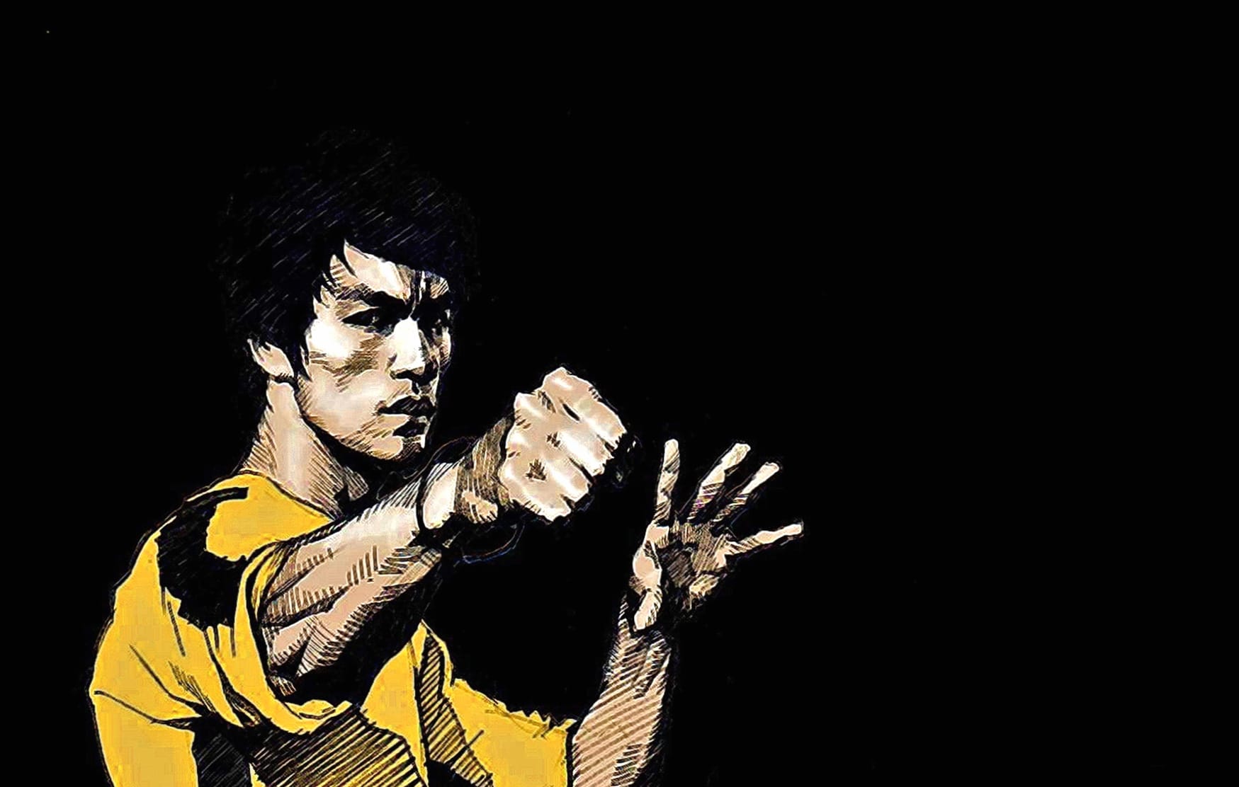 Bruce Lee Striking Pose wallpapers HD quality