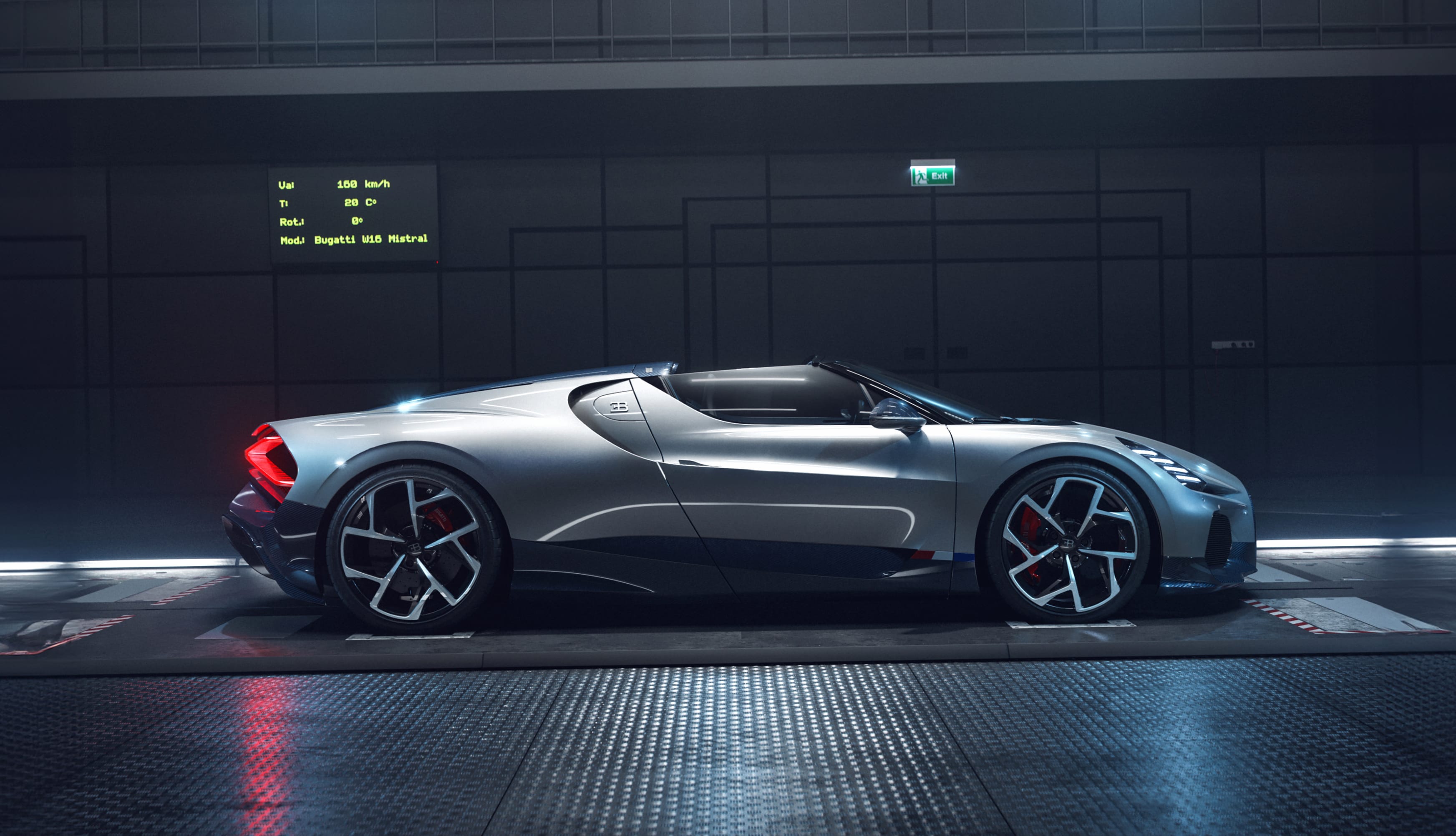 Bugatti W16 Mistral Futuristic at 1280 x 720 HD size wallpapers HD quality