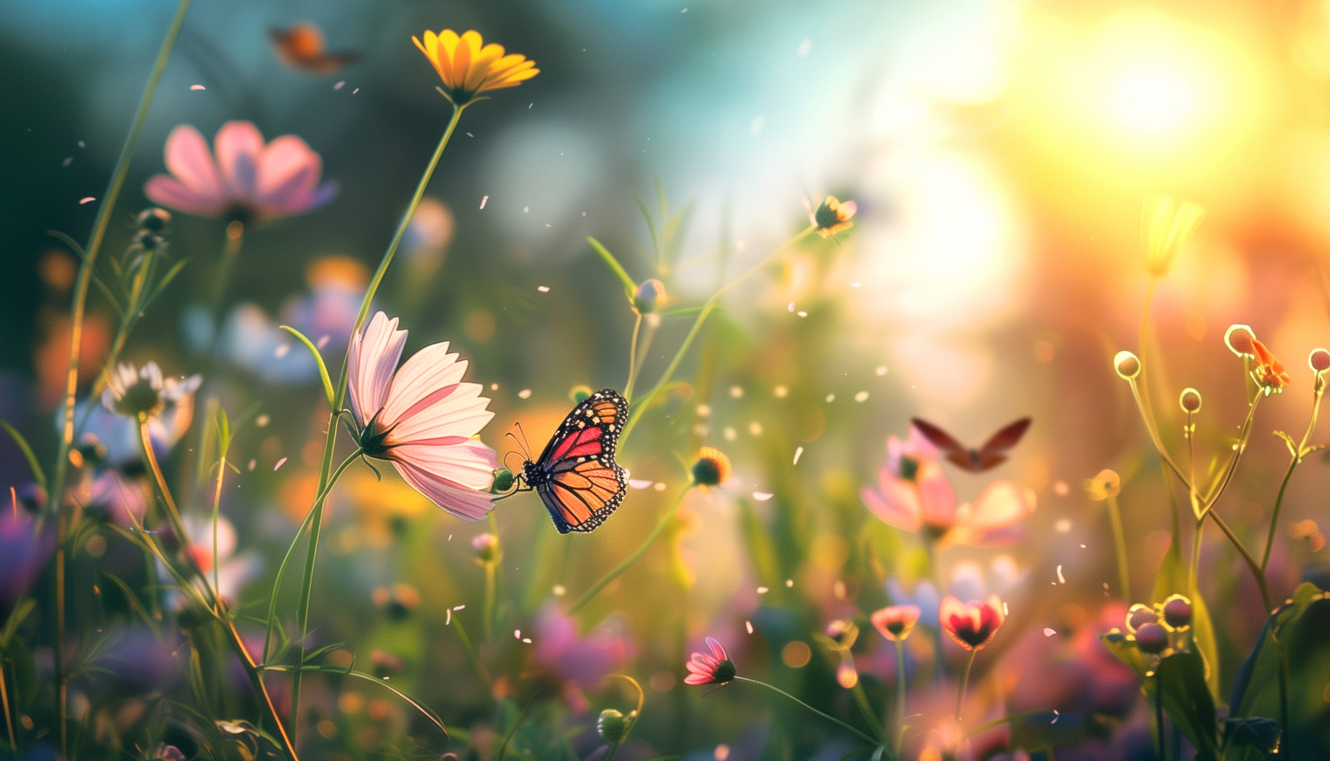 Butterfly on Flower HD Desktop Wallpaper wallpapers HD quality