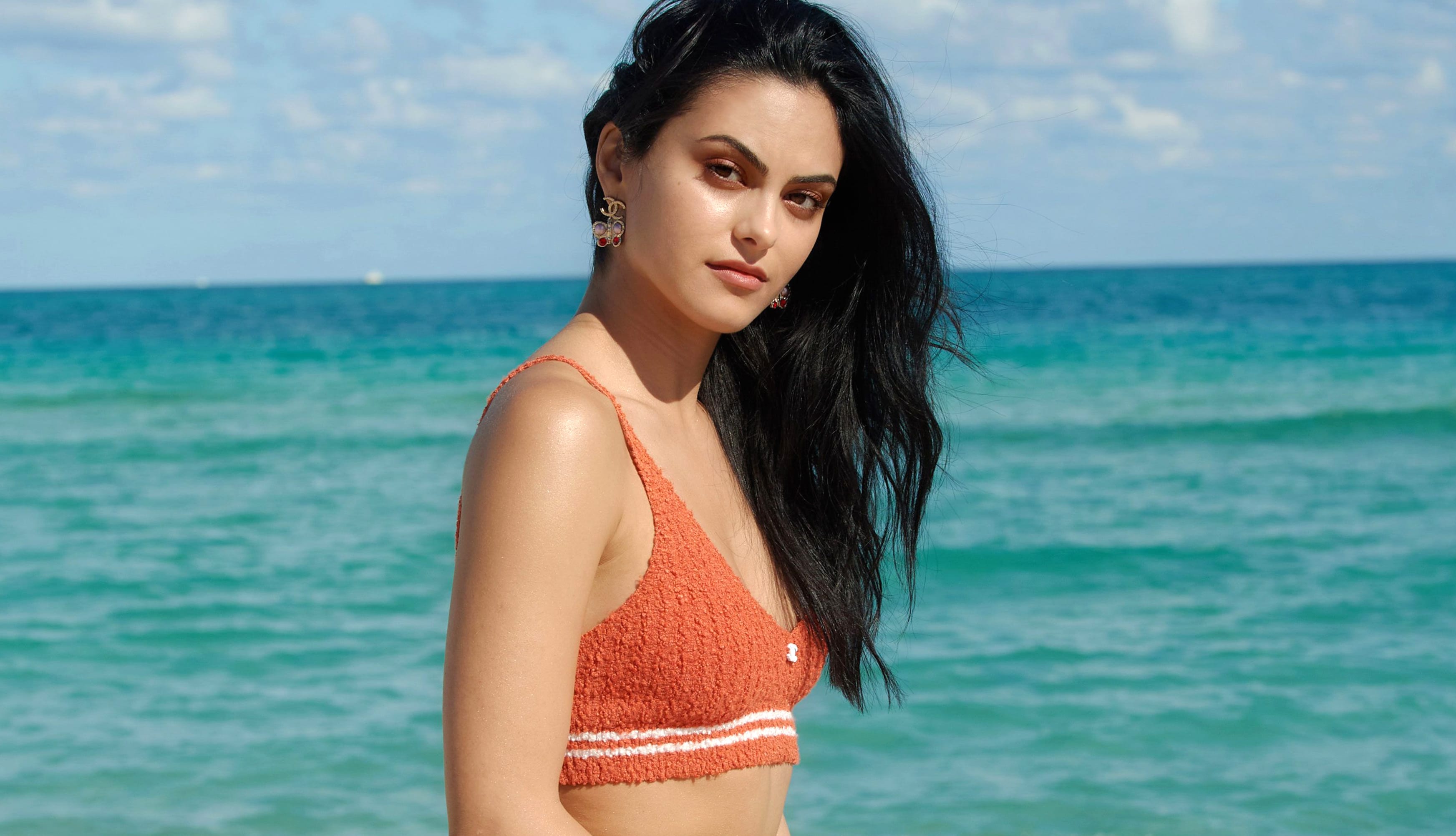 Camila Mendes Beach Photoshoot for ELLE wallpapers HD quality