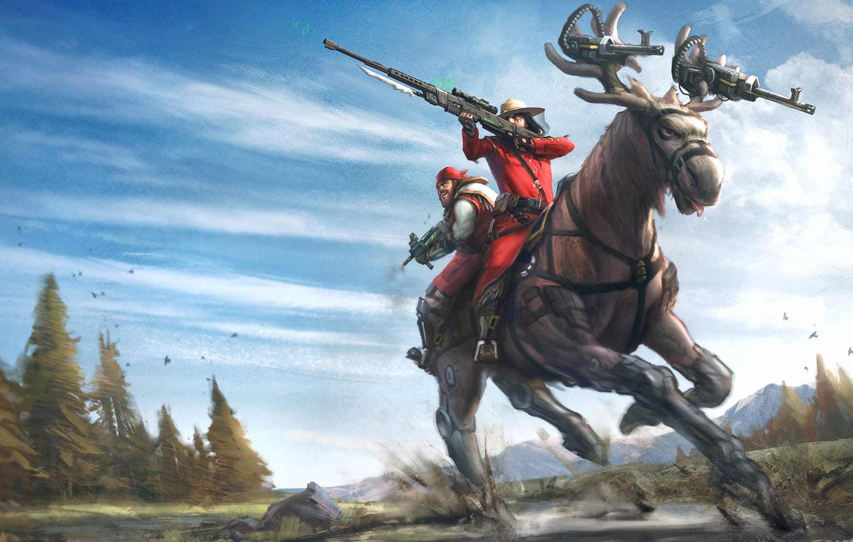 Canadian Sci-Fi Moose Warrior wallpapers HD quality