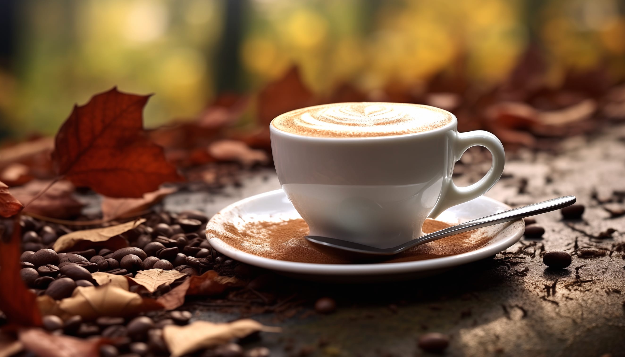 Cappuccino Autumn Bliss HD Coffee Wallpaper wallpapers HD quality