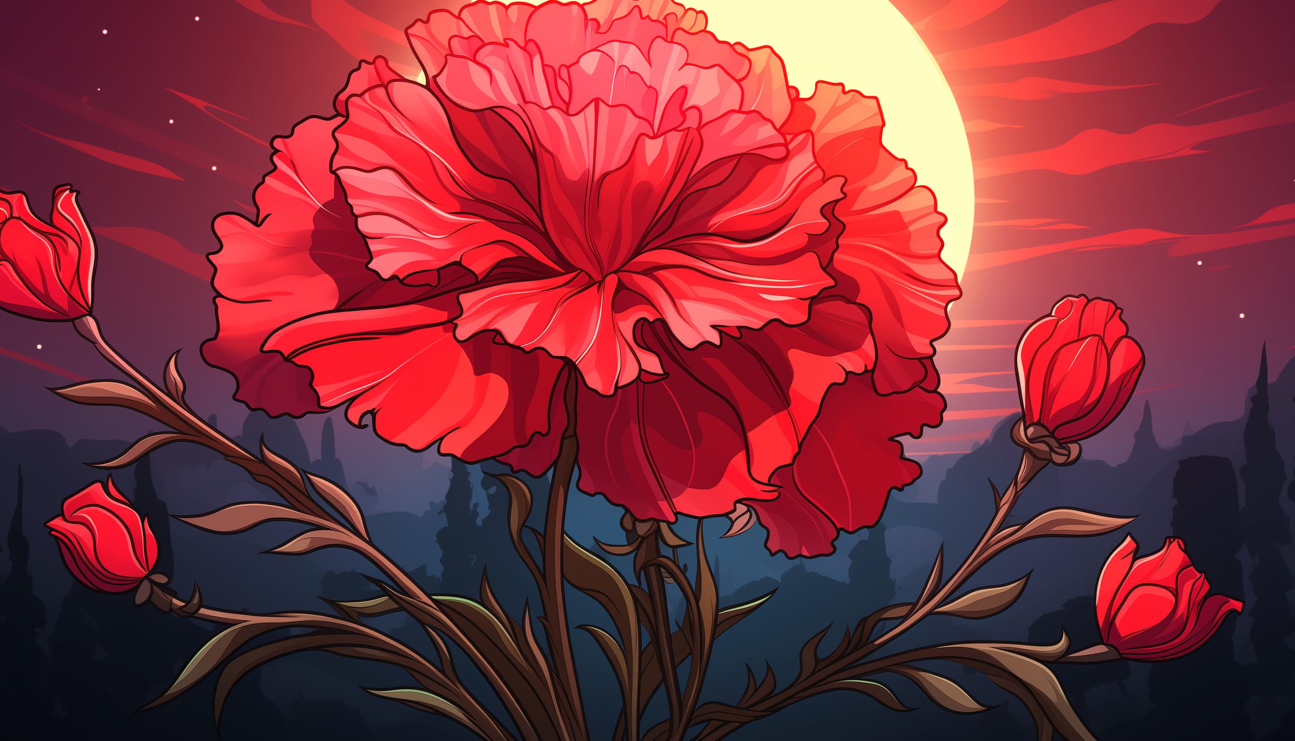 Carnation Sunset Glow wallpapers HD quality