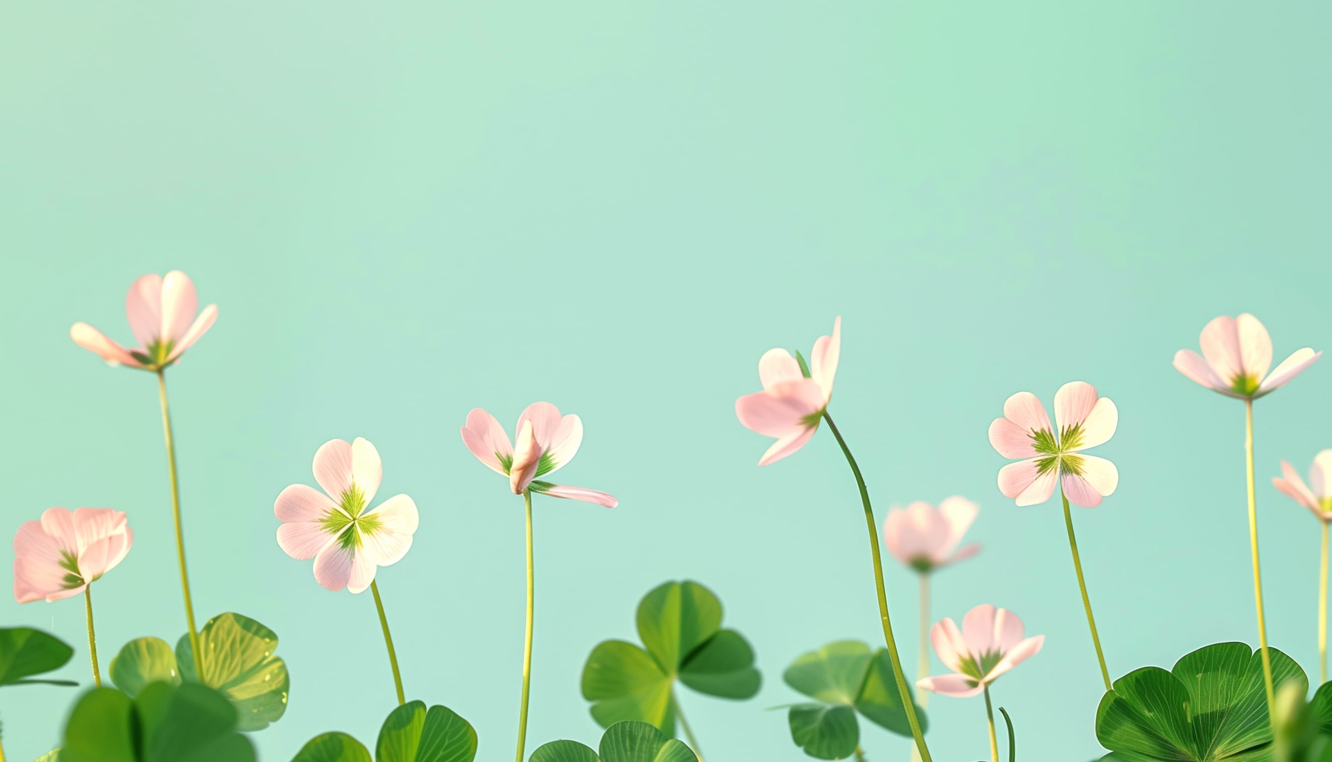 Charming Clover and Flowers wallpapers HD quality