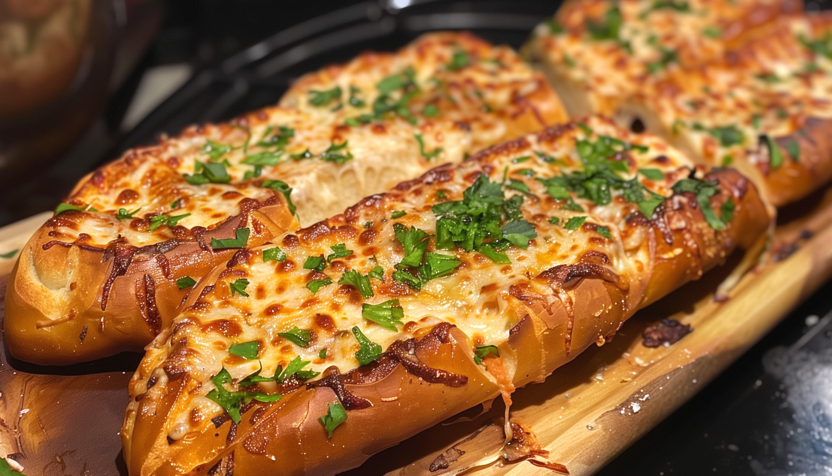 Cheesy Garlic Bread Indulgence at 1920 x 1080 HD size wallpapers HD quality