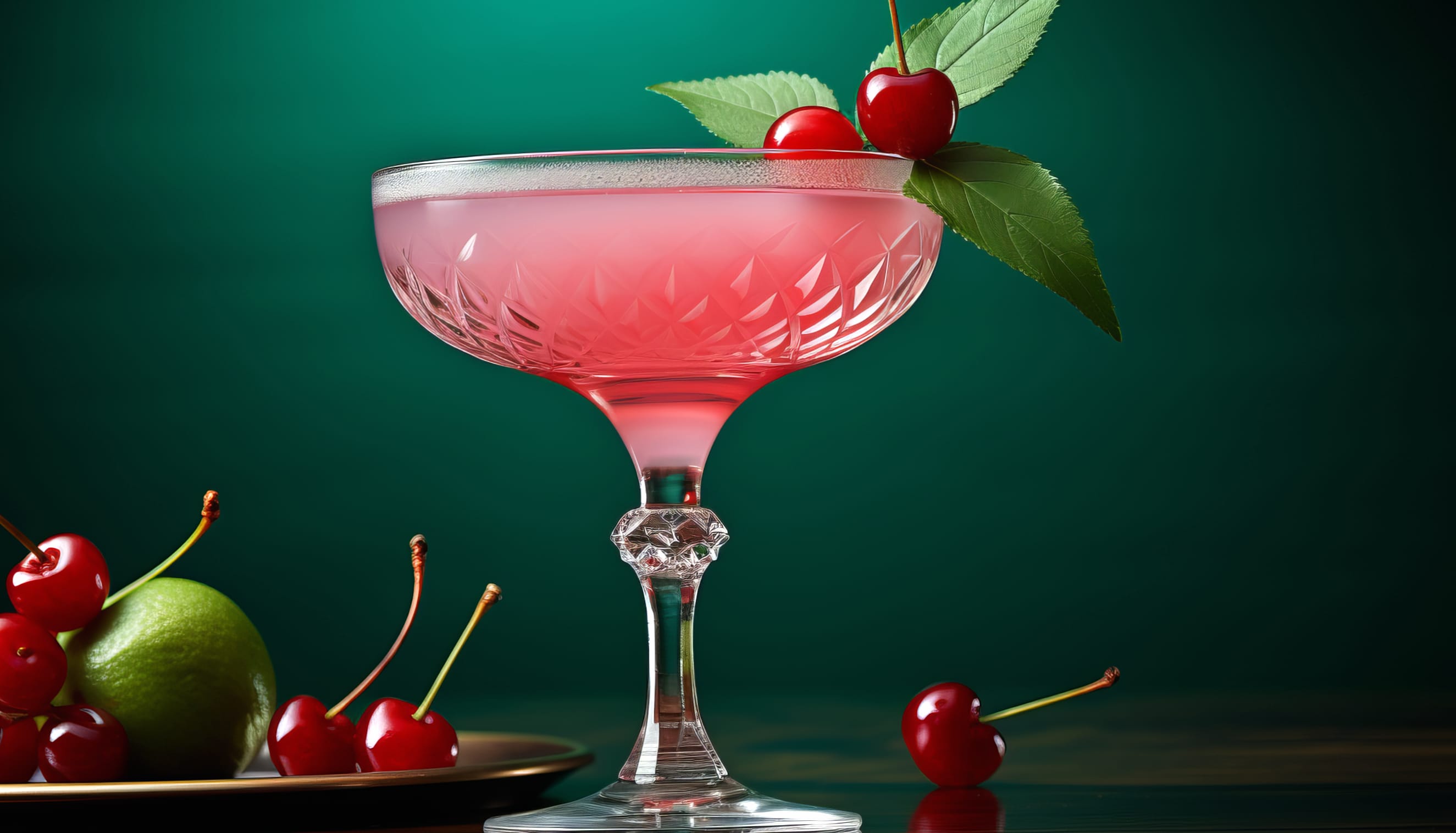 Cherry Daiquiri Elegance AI Art wallpapers HD quality