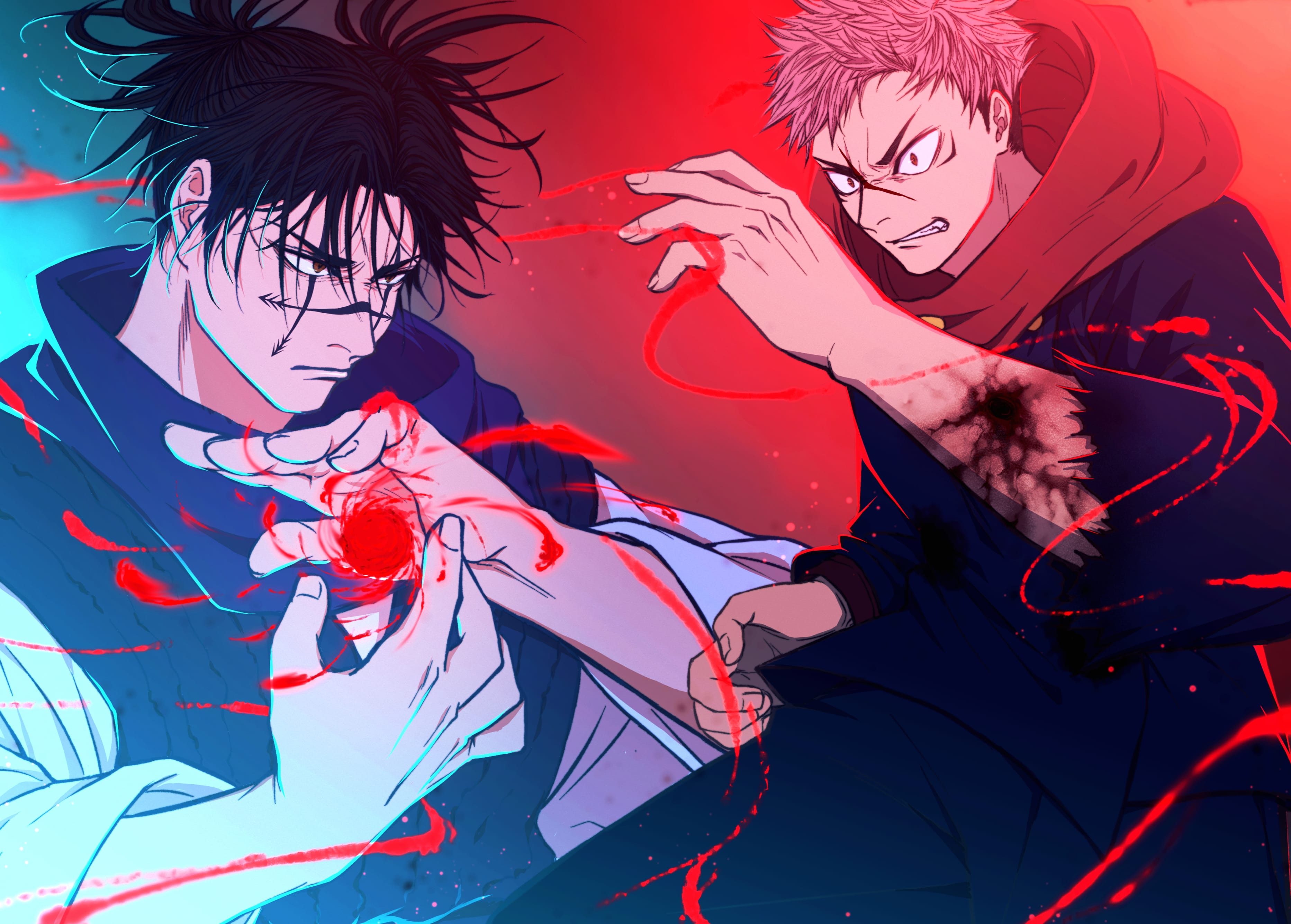 Choso vs Yuji Itadori - Jujutsu Kaisen wallpapers HD quality