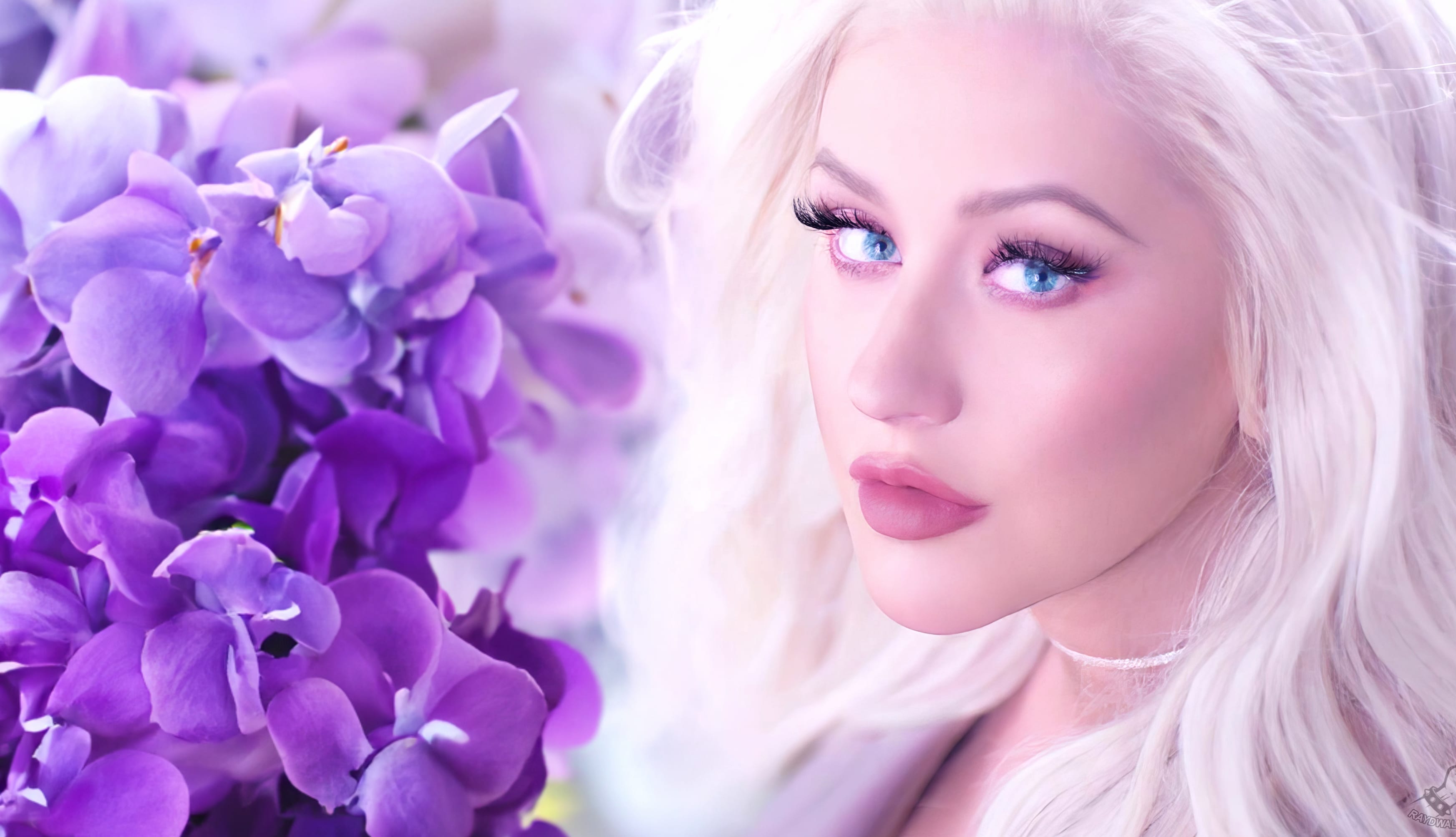 Christina Aguilera Flowers wallpapers HD quality