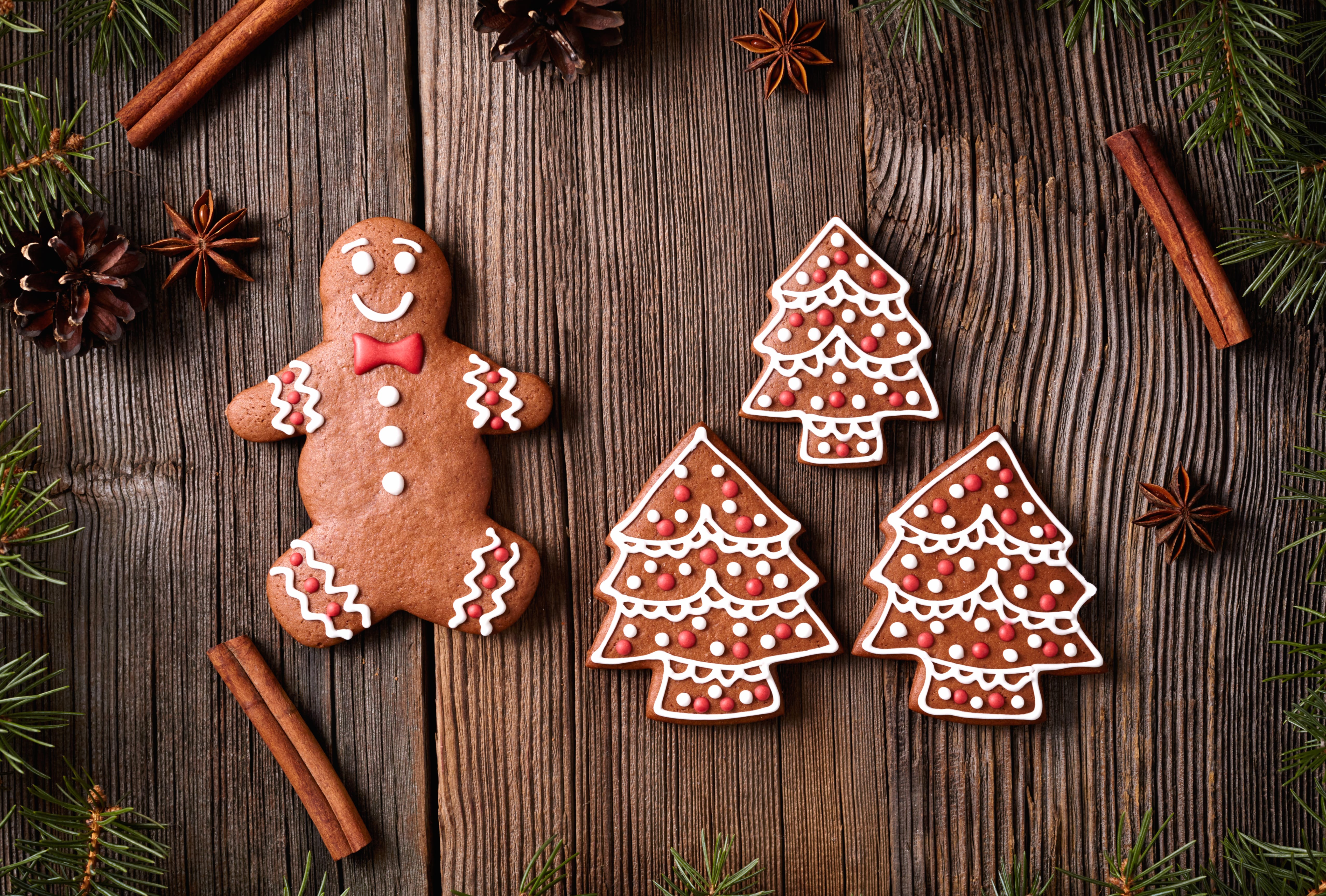 Christmas Cinnamon Gingerbread Food Cookie wallpapers HD quality